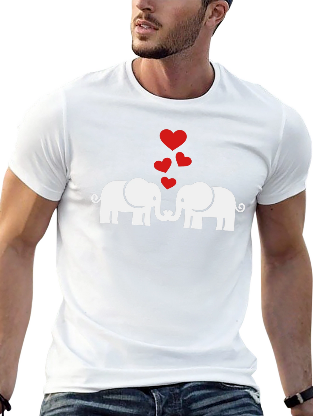 Elephant Love Graphic T-Shirt - Soft Cotton Blend