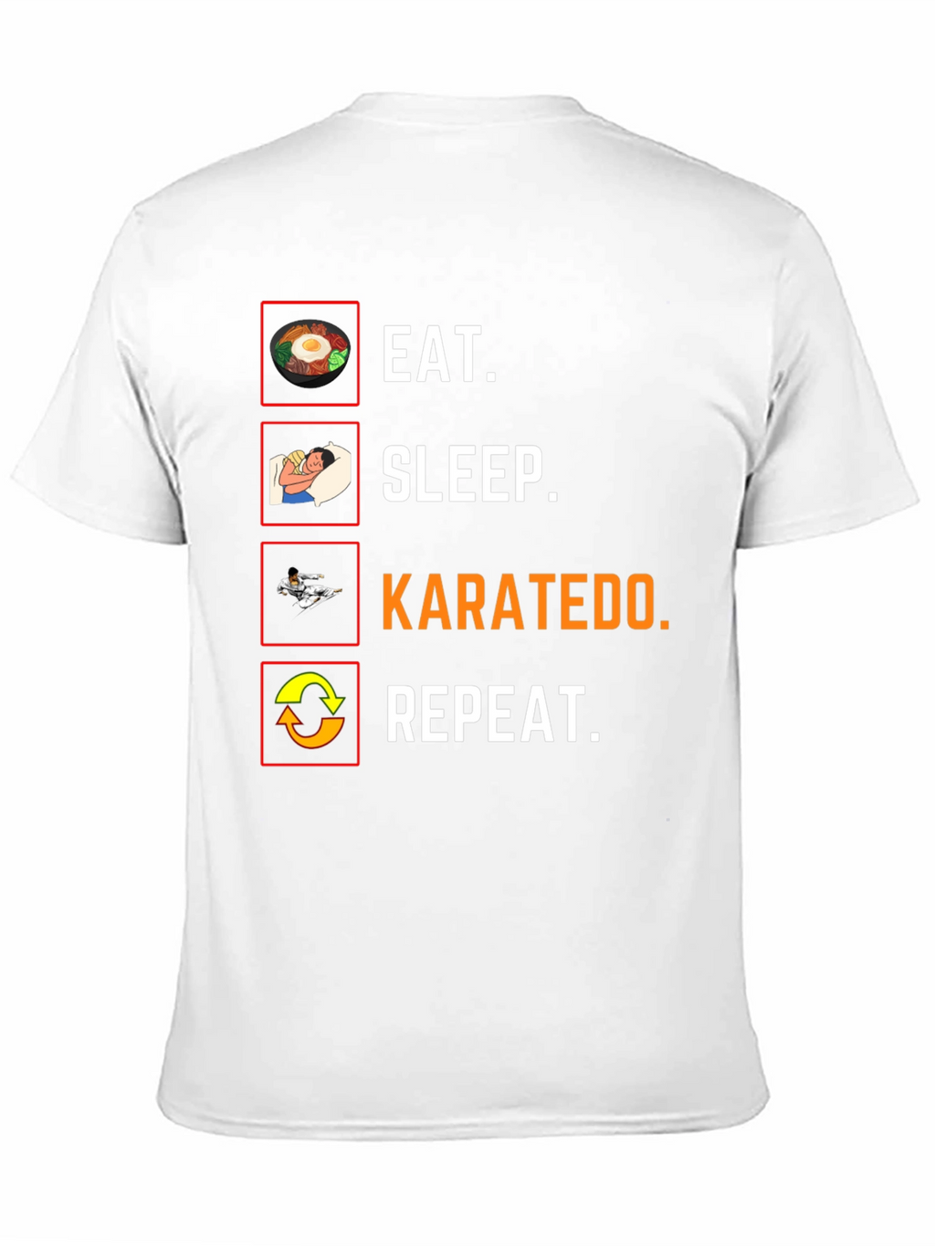 Eat Sleep Karatedo Repeat Black T-Shirt