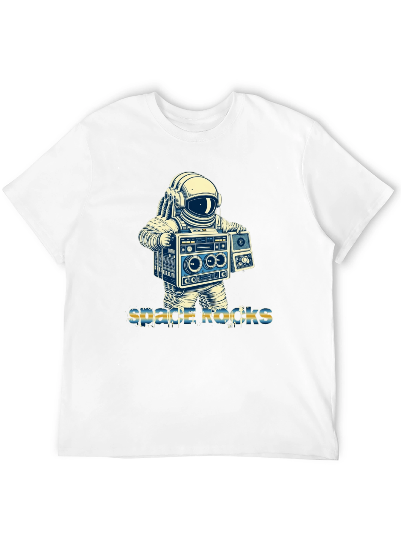 Space Rocks T-Shirt - Astronaut Boombox Design