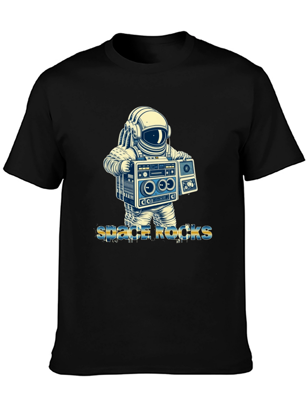 Space Rocks T-Shirt - Astronaut Boombox Design