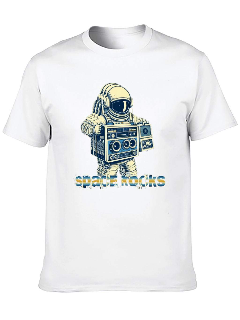 Space Rocks T-Shirt - Astronaut Boombox Design