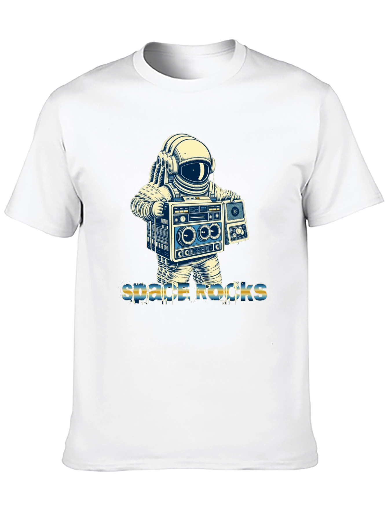 Space Rocks T-Shirt - Astronaut Boombox Design