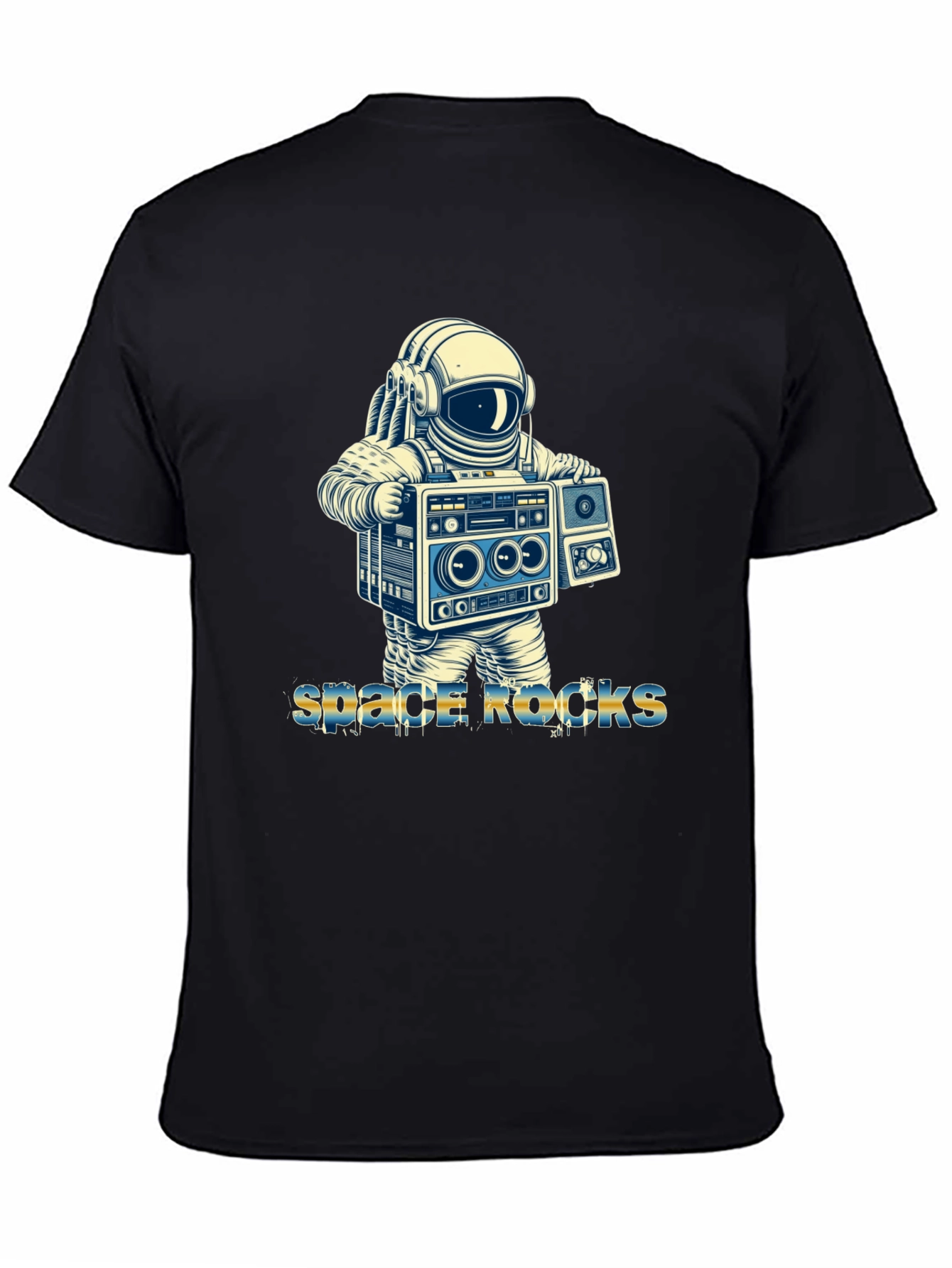 Space Rocks T-Shirt - Astronaut Boombox Design