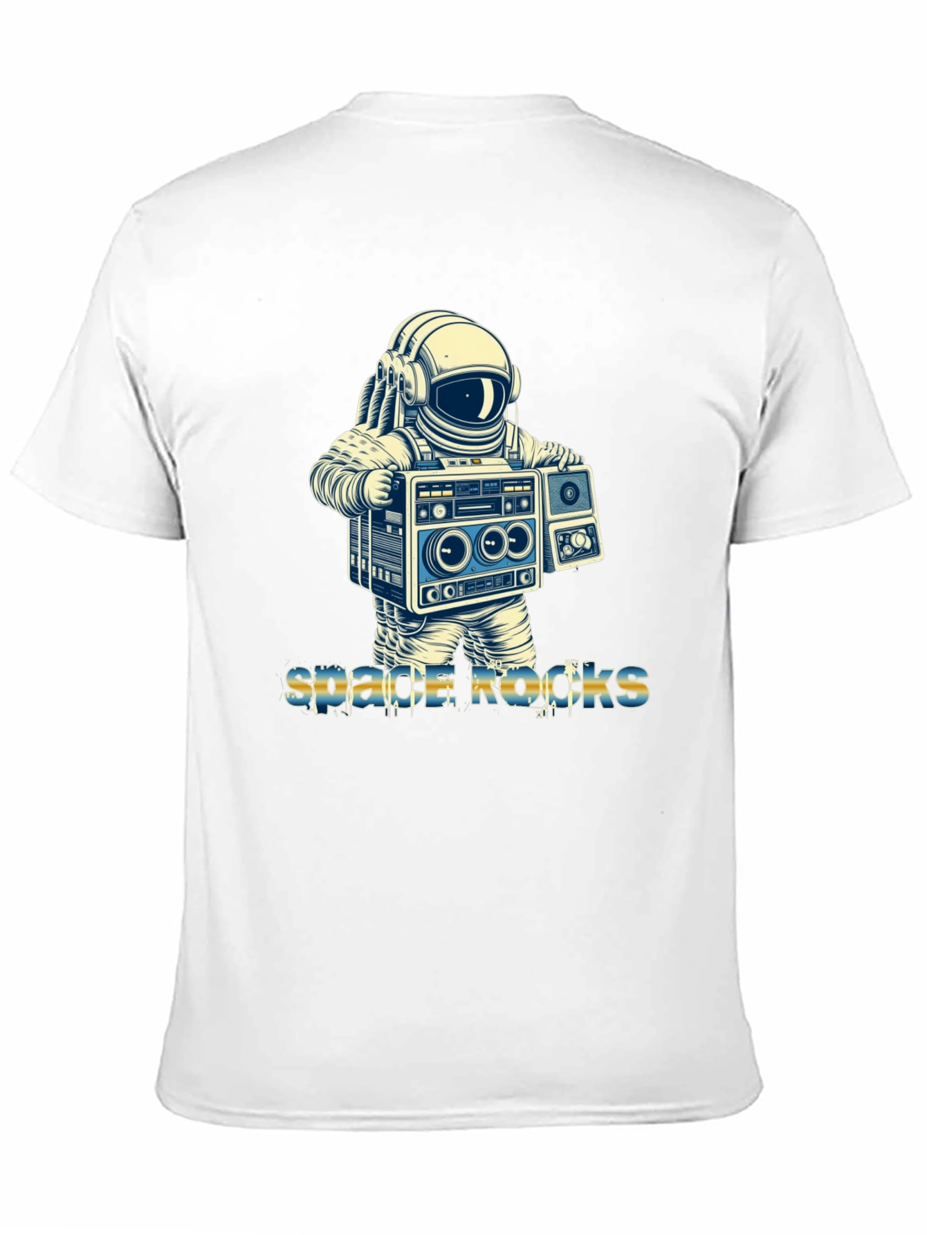 Space Rocks T-Shirt - Astronaut Boombox Design