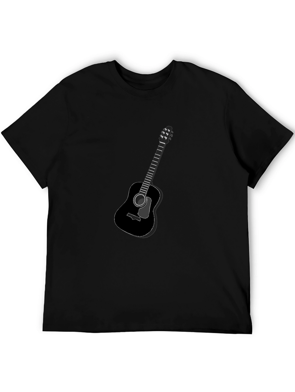 Guitar Graphic Black T-Shirt - Classic Music Tee