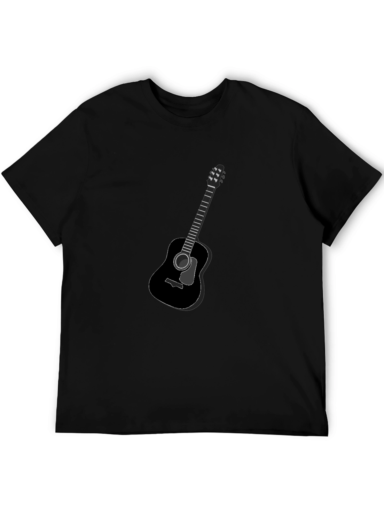 Guitar Graphic Black T-Shirt - Classic Music Tee
