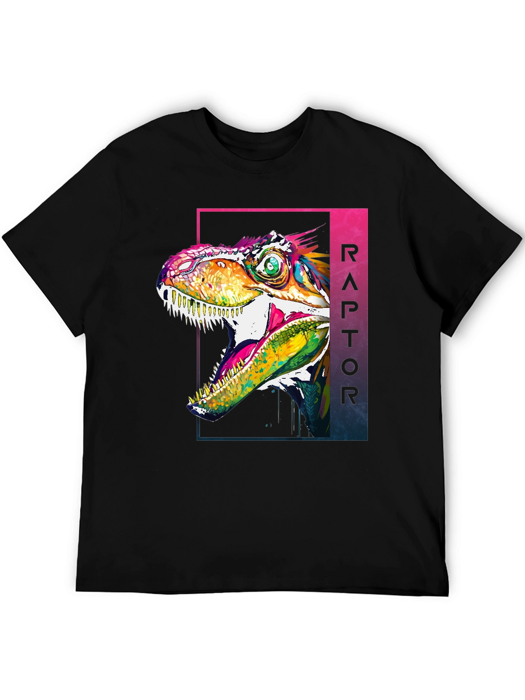 Raptor Graphic Tee - Vivid Dinosaur T-Shirt