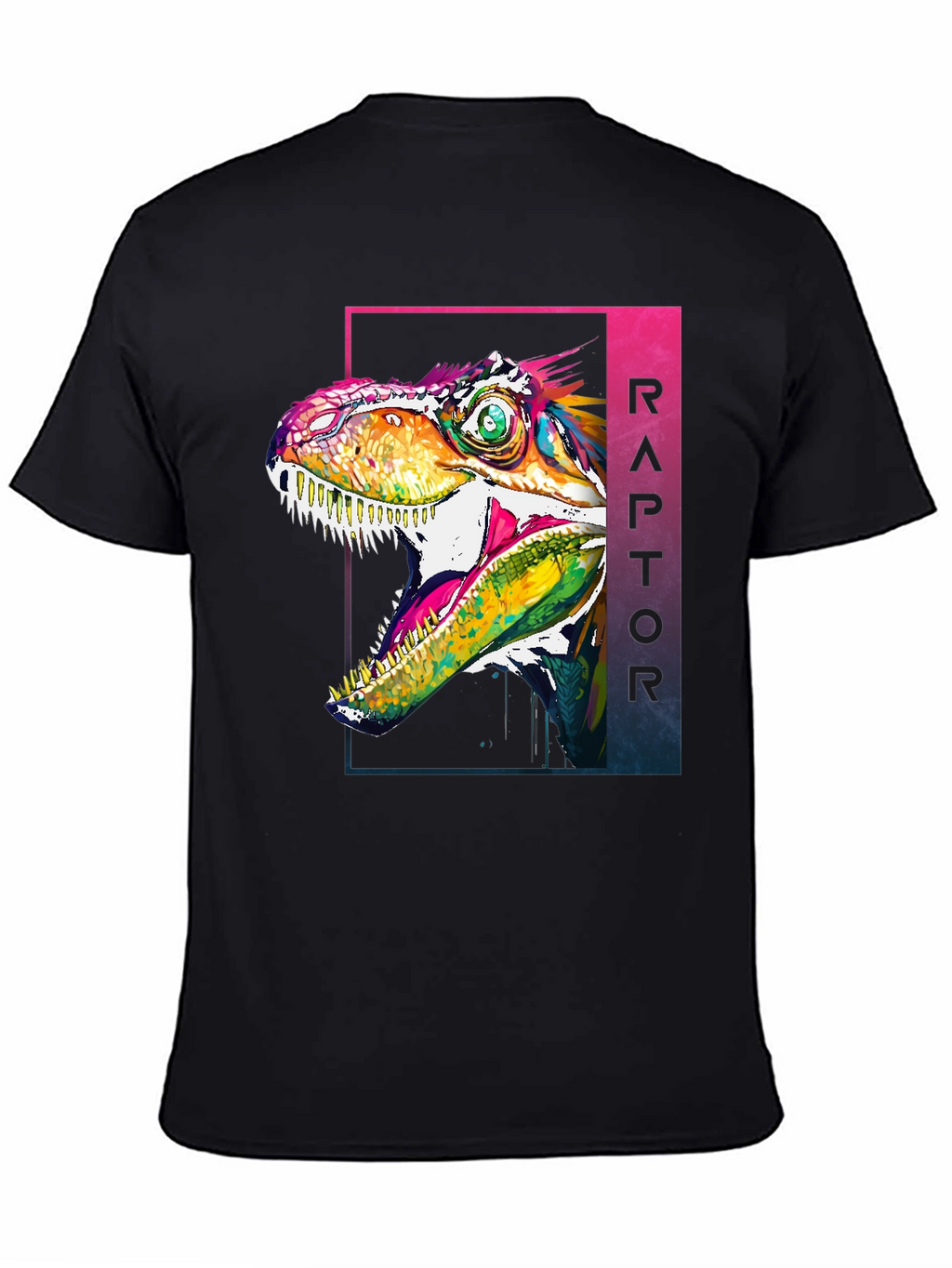 Raptor Graphic Tee - Vivid Dinosaur T-Shirt