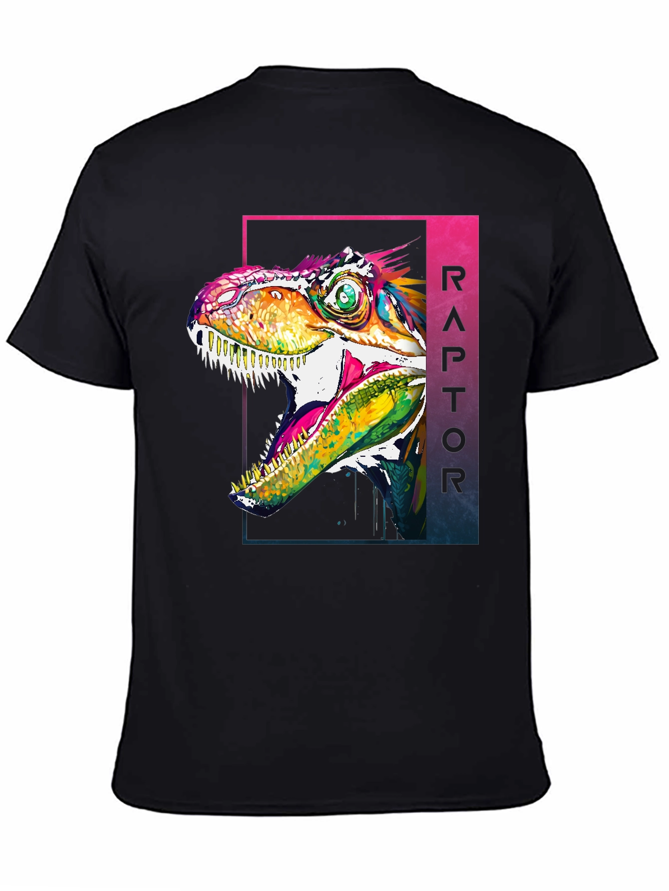 Raptor Graphic Tee - Vivid Dinosaur T-Shirt