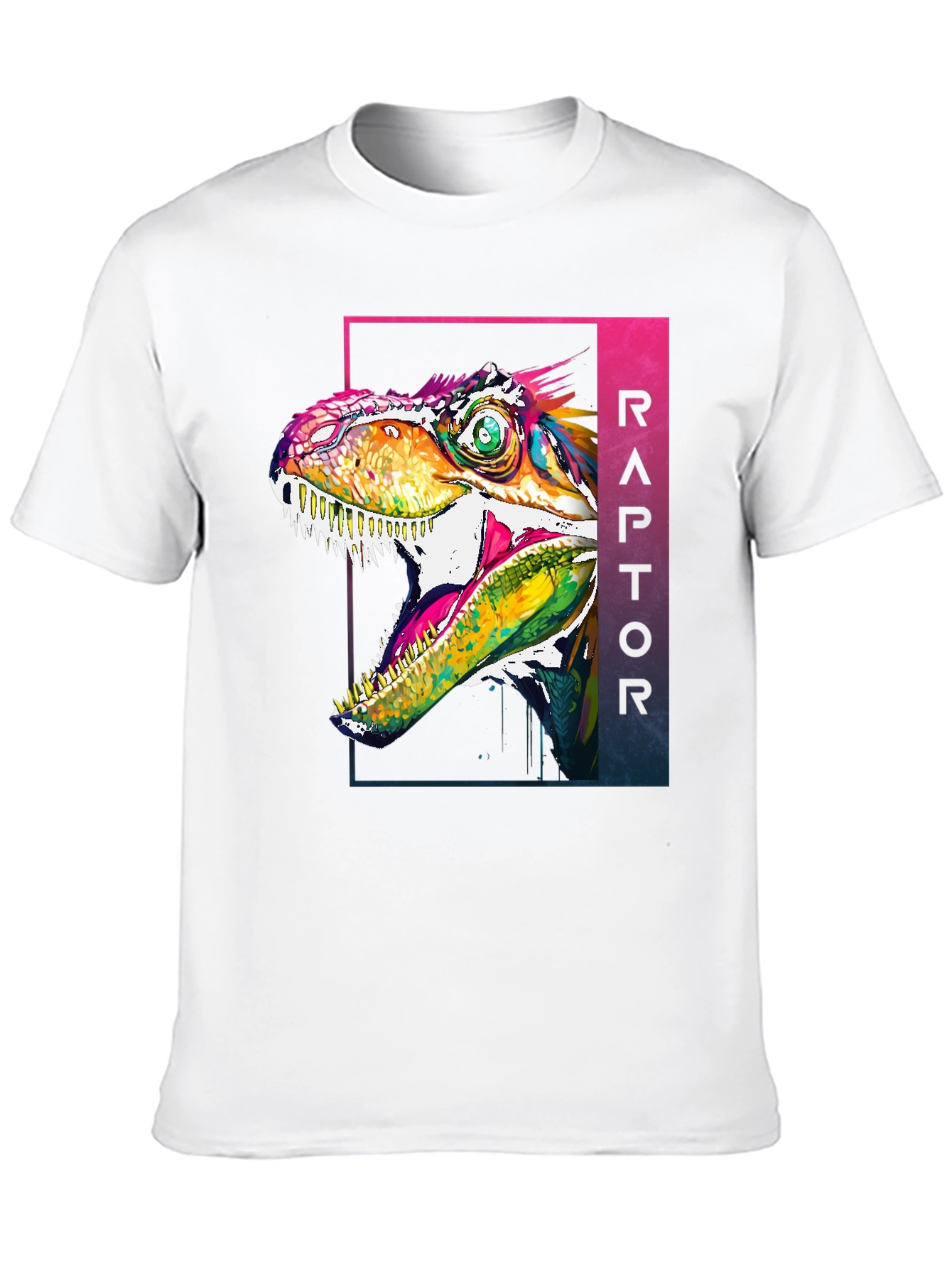 Raptor Graphic Tee - Vivid Dinosaur T-Shirt