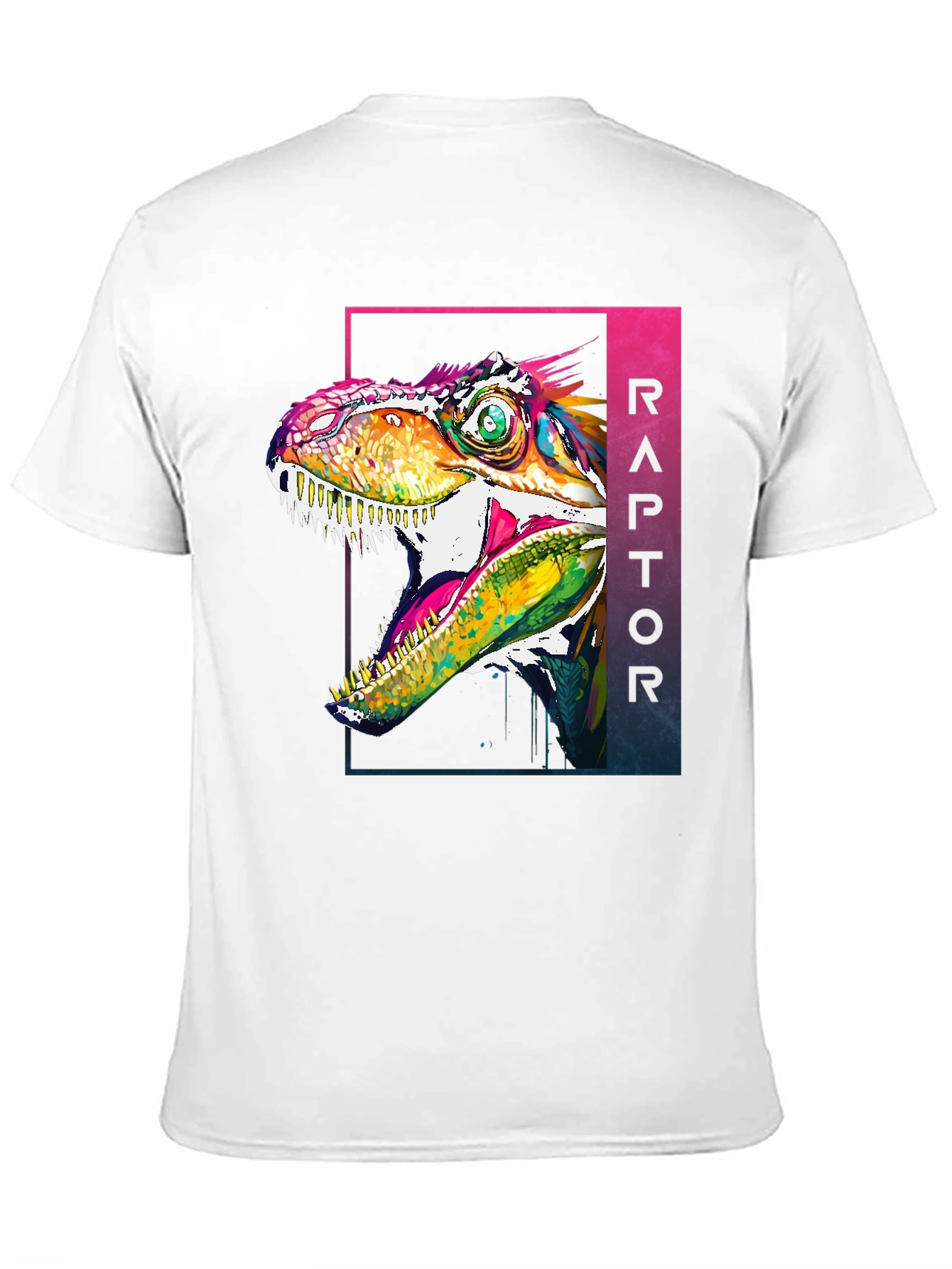 Raptor Graphic Tee - Vivid Dinosaur T-Shirt
