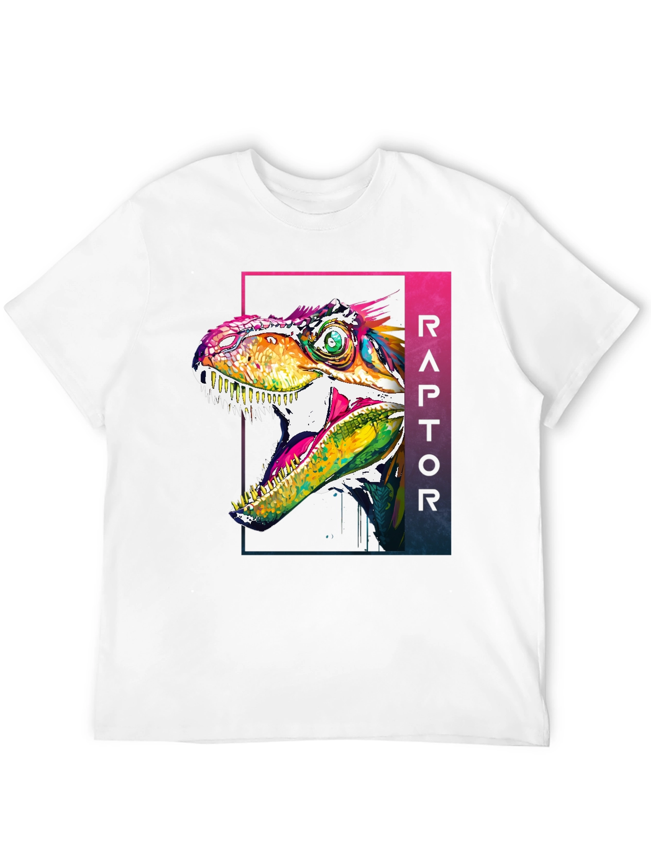 Raptor Graphic Tee - Vivid Dinosaur T-Shirt