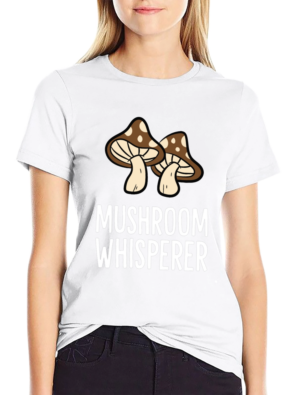 Mushroom Whisperer Graphic Tee - Black Cotton Shirt