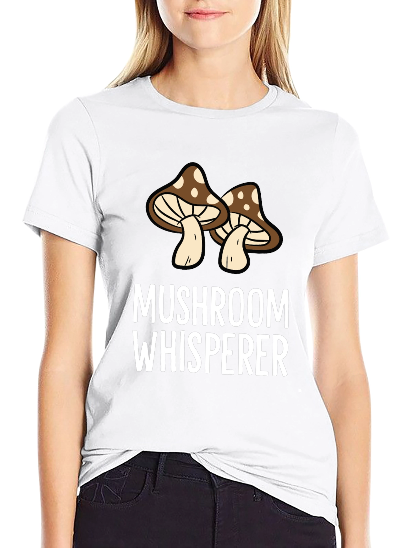 Mushroom Whisperer Graphic Tee - Black Cotton Shirt