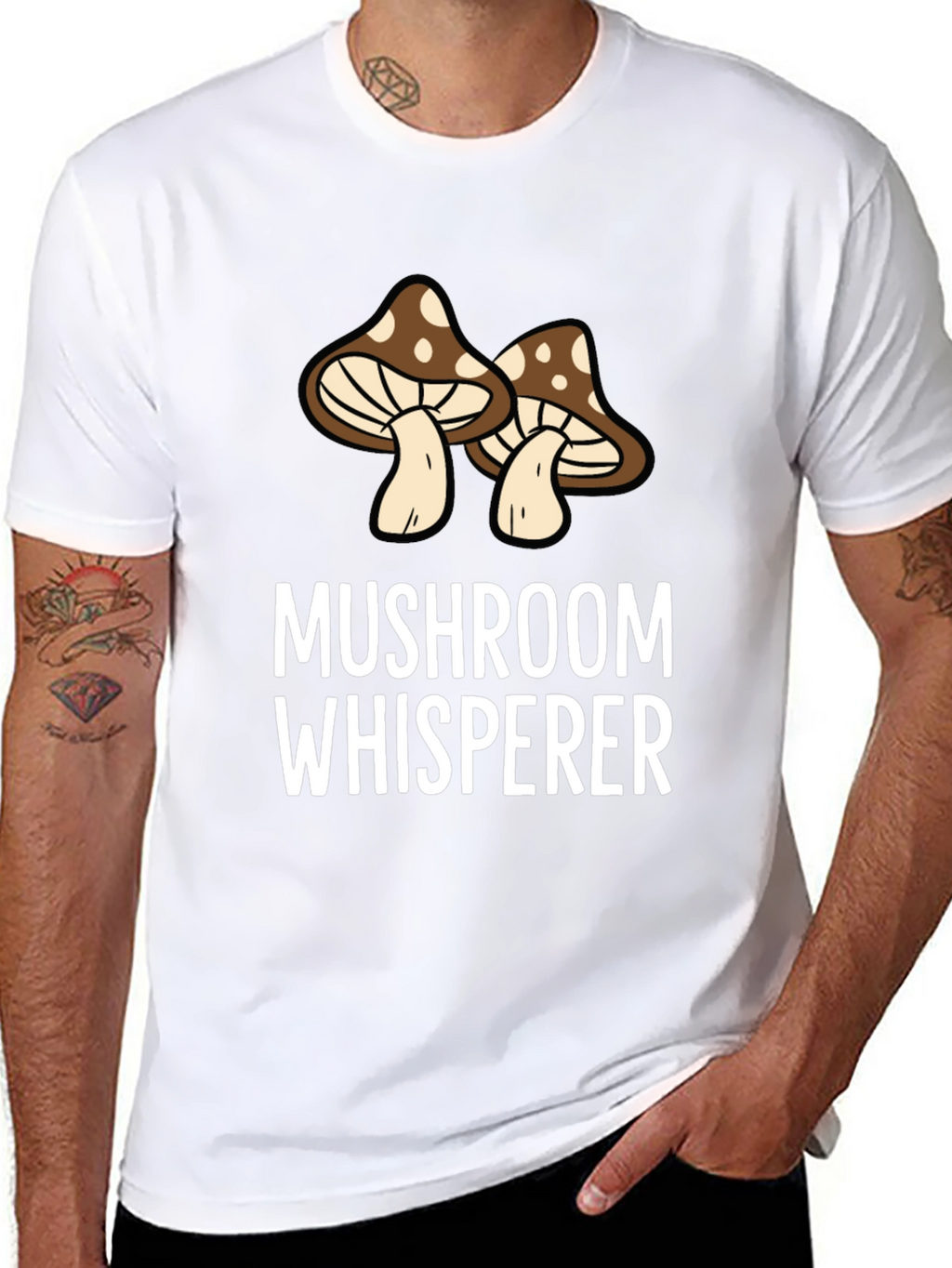 Mushroom Whisperer Graphic Tee - Black Cotton Shirt
