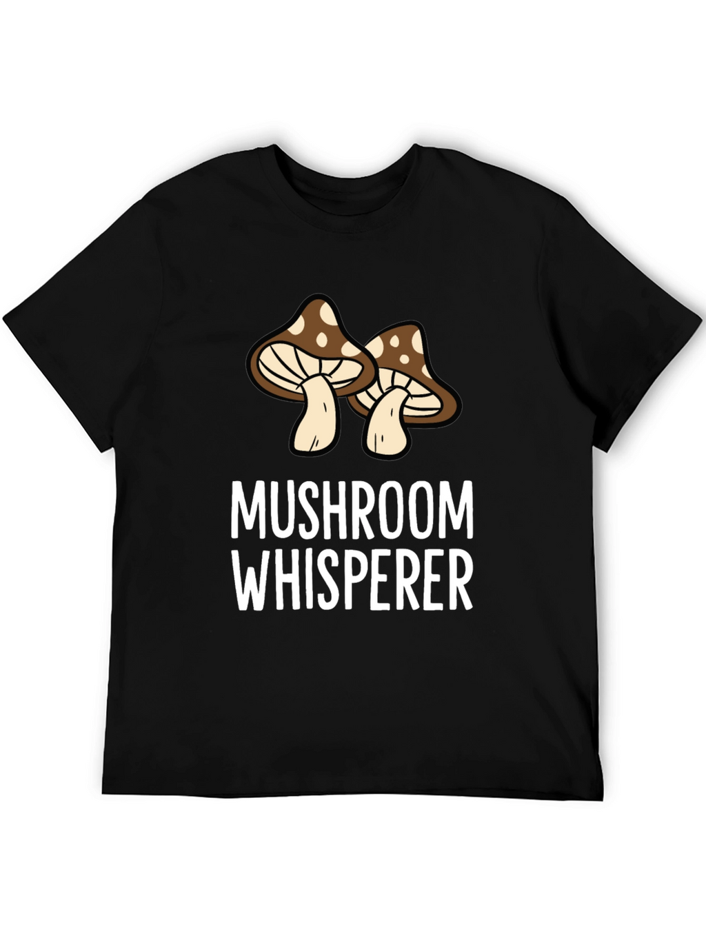 Mushroom Whisperer Graphic Tee - Black Cotton Shirt