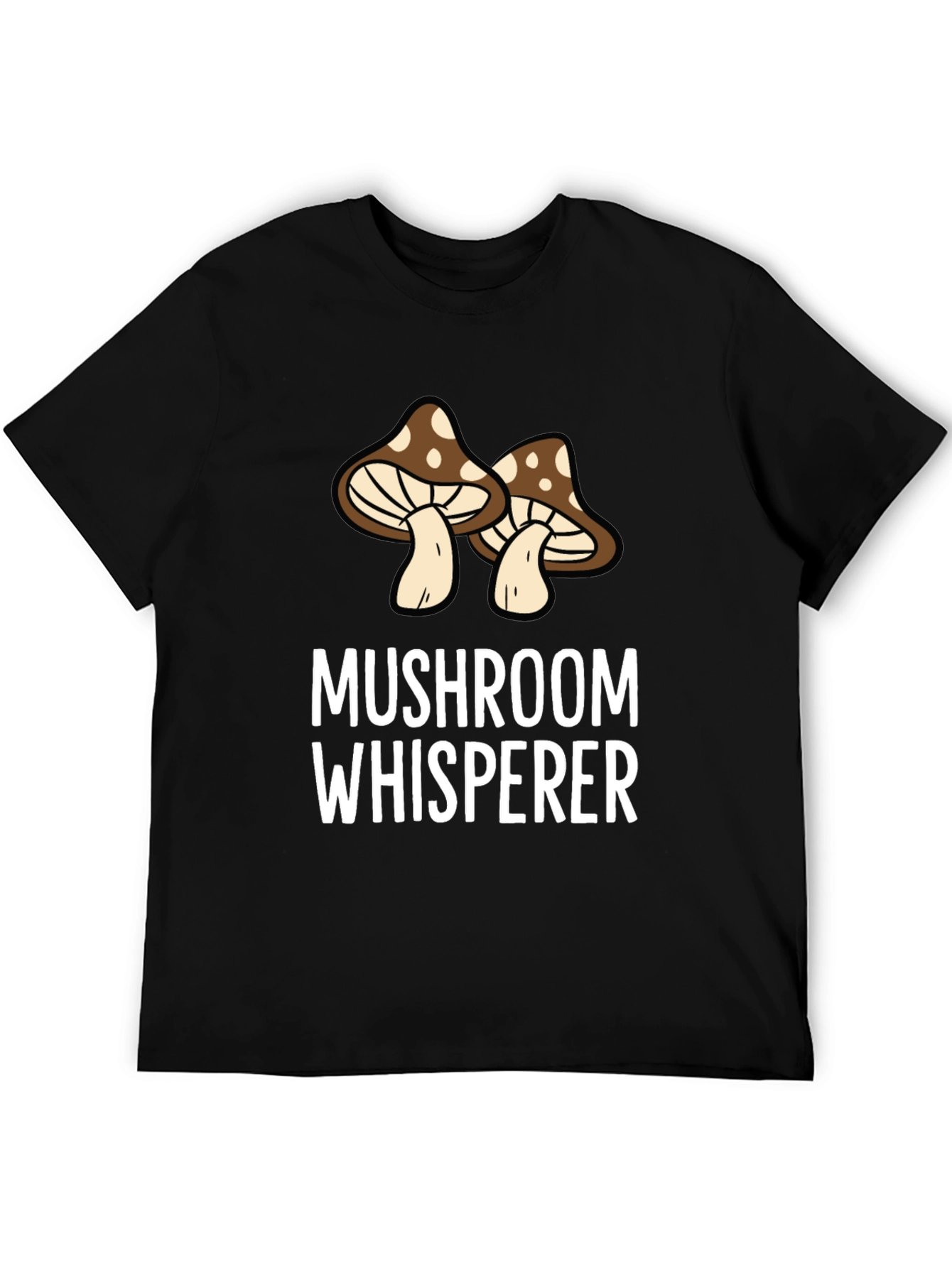 Mushroom Whisperer Graphic Tee - Black Cotton Shirt