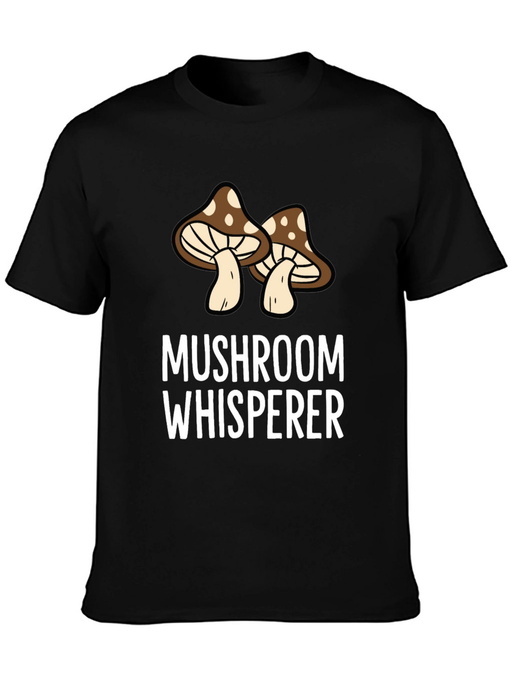 Mushroom Whisperer Graphic Tee - Black Cotton Shirt