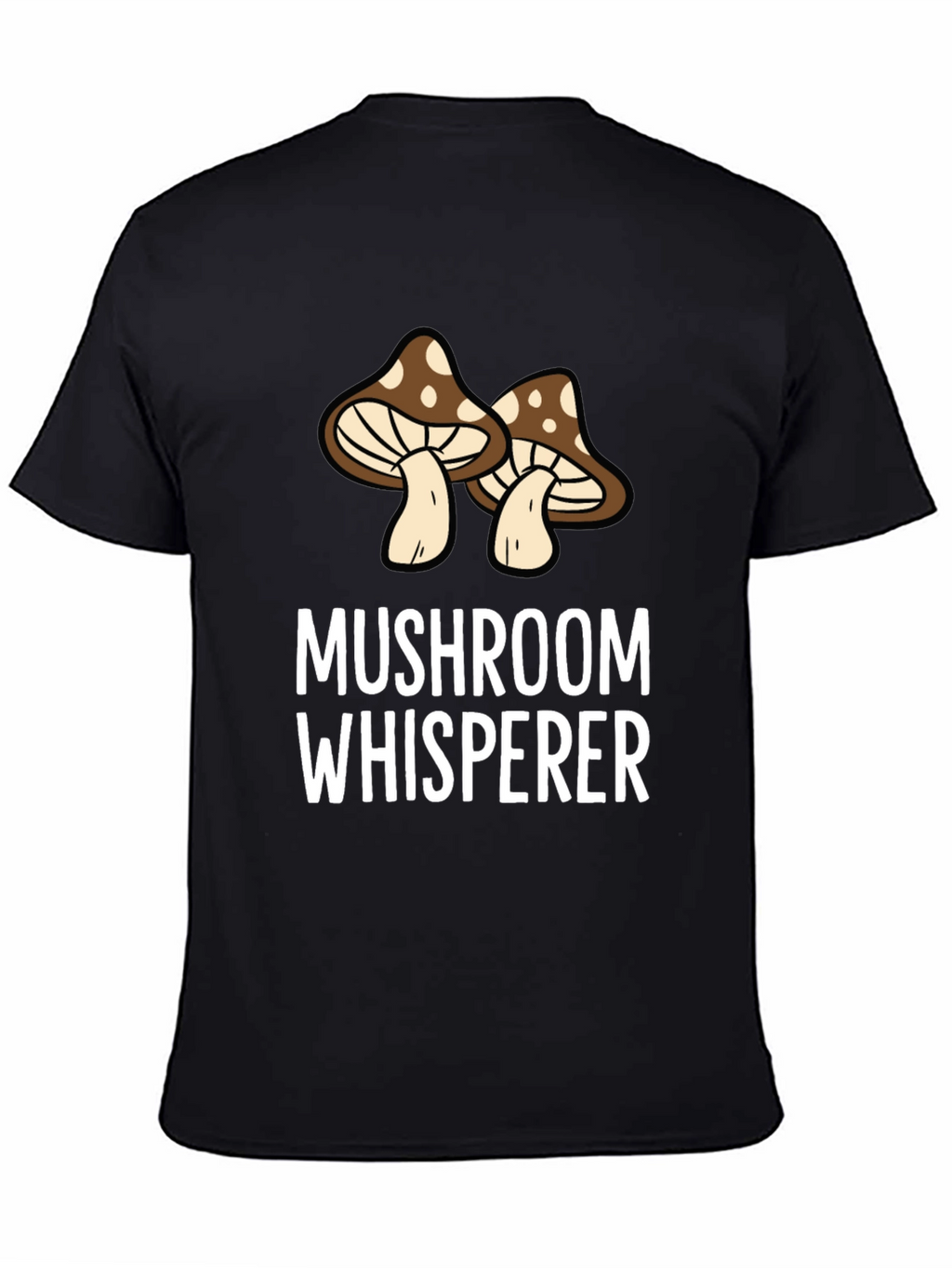 Mushroom Whisperer Graphic Tee - Black Cotton Shirt