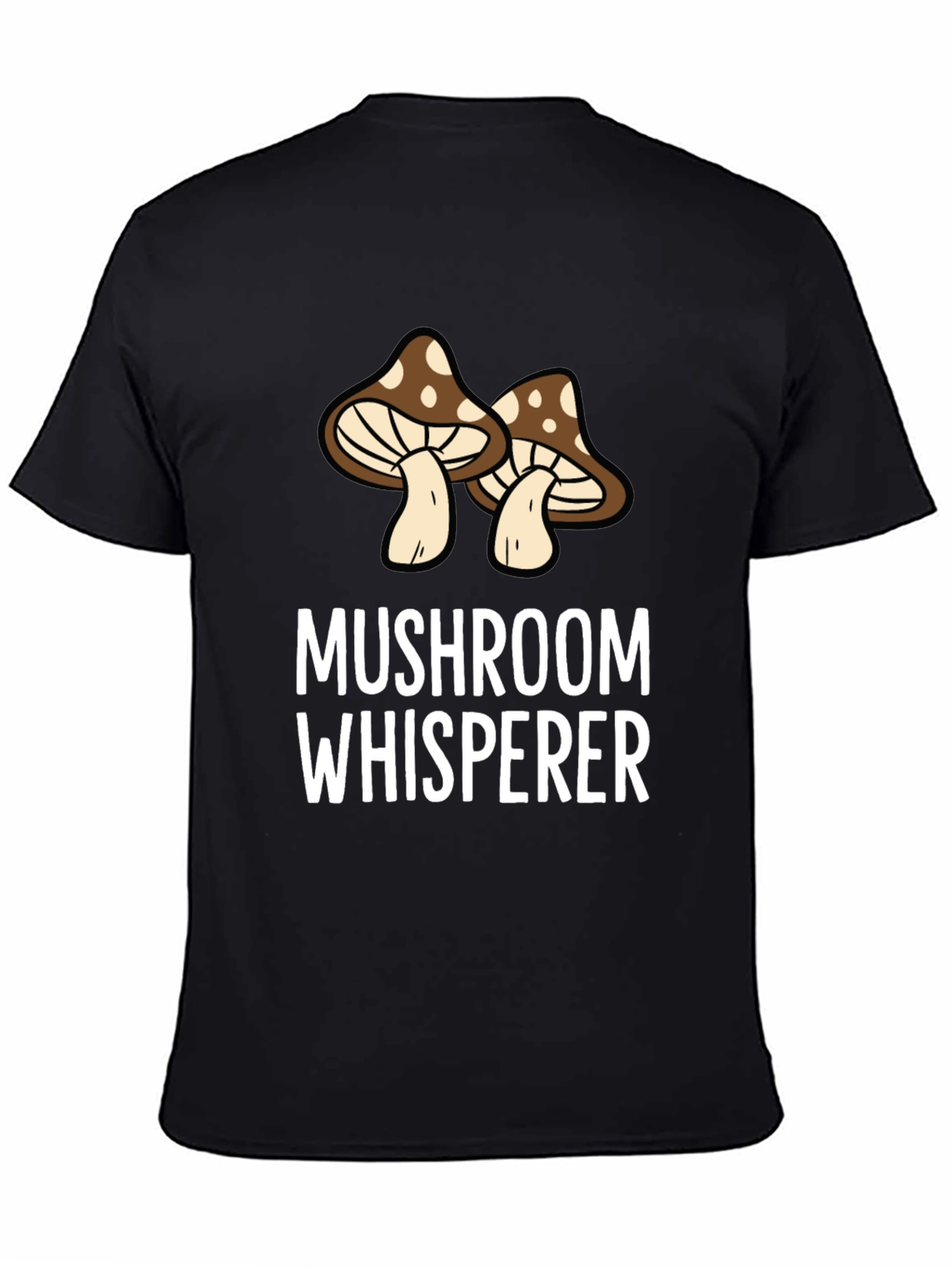 Mushroom Whisperer Graphic Tee - Black Cotton Shirt