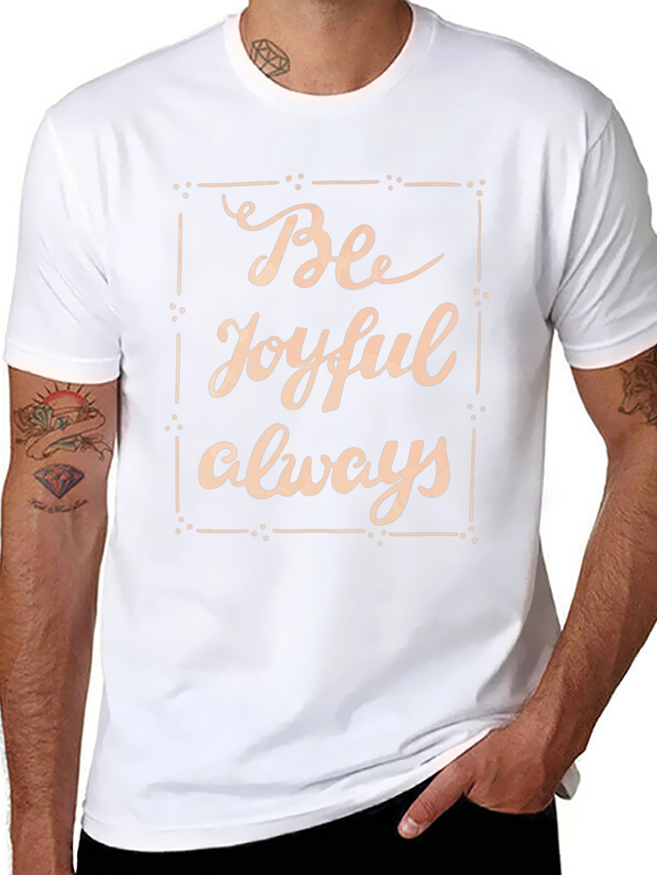 Be Joyful Always Black T-Shirt