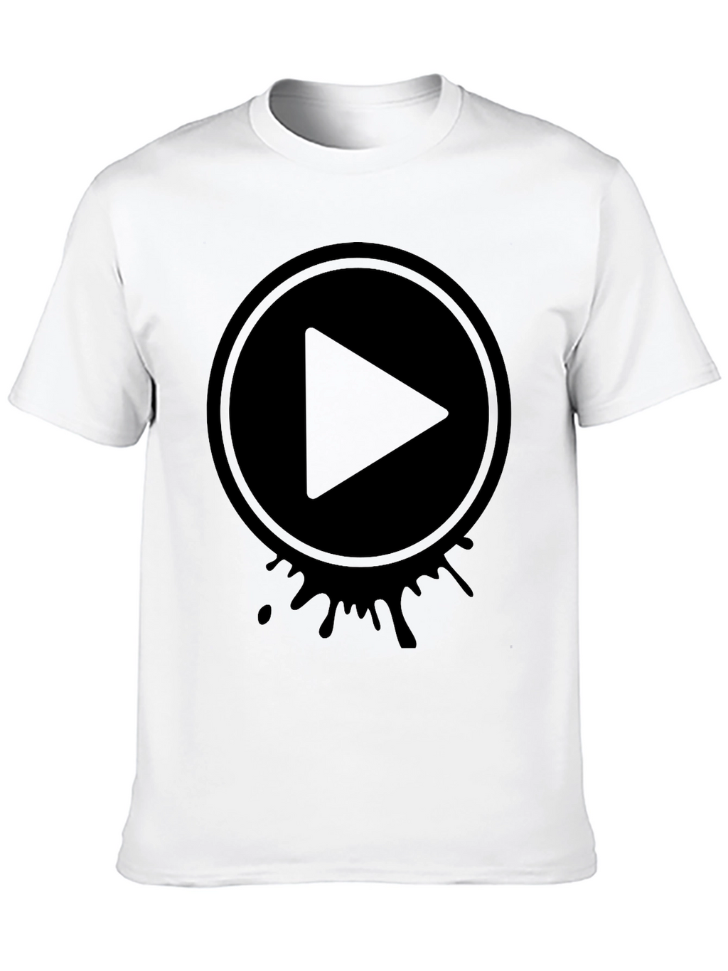 Play Button Graphic Tee - Modern Casual Style