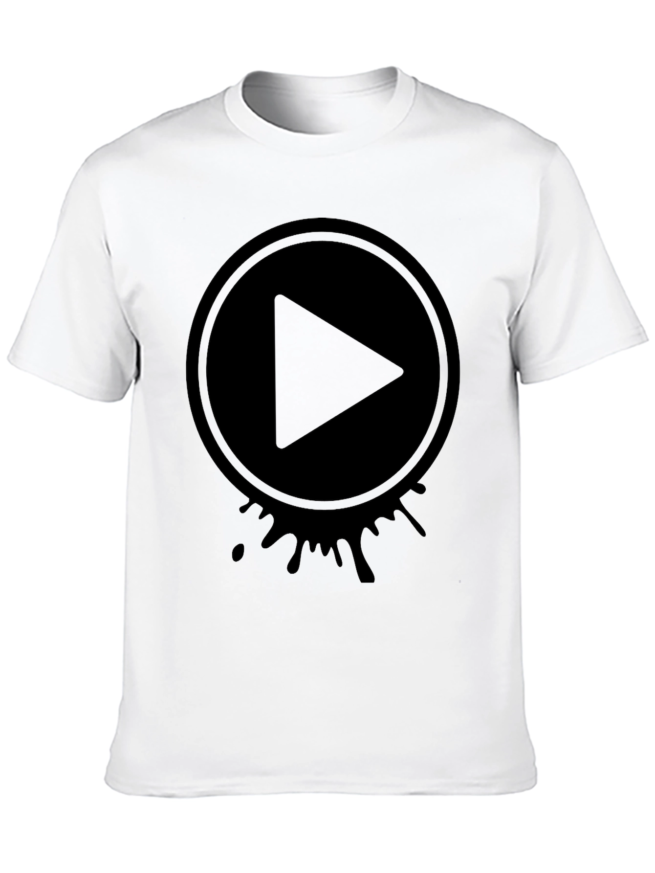 Play Button Graphic Tee - Modern Casual Style