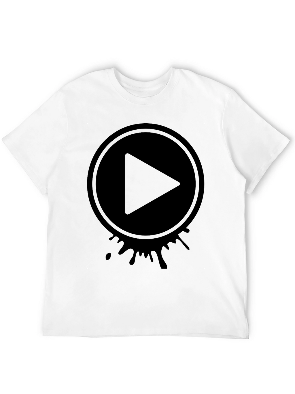 Play Button Graphic Tee - Modern Casual Style