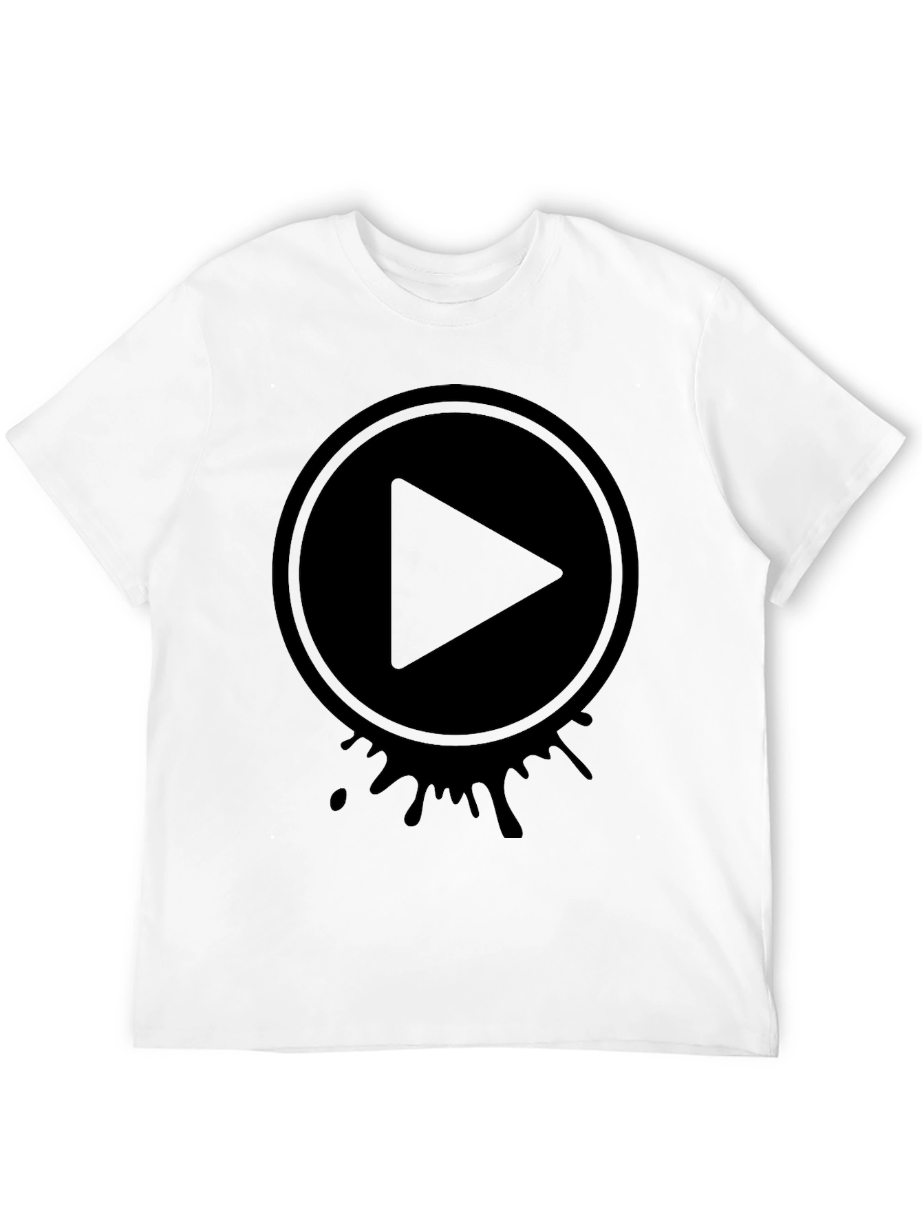 Play Button Graphic Tee - Modern Casual Style