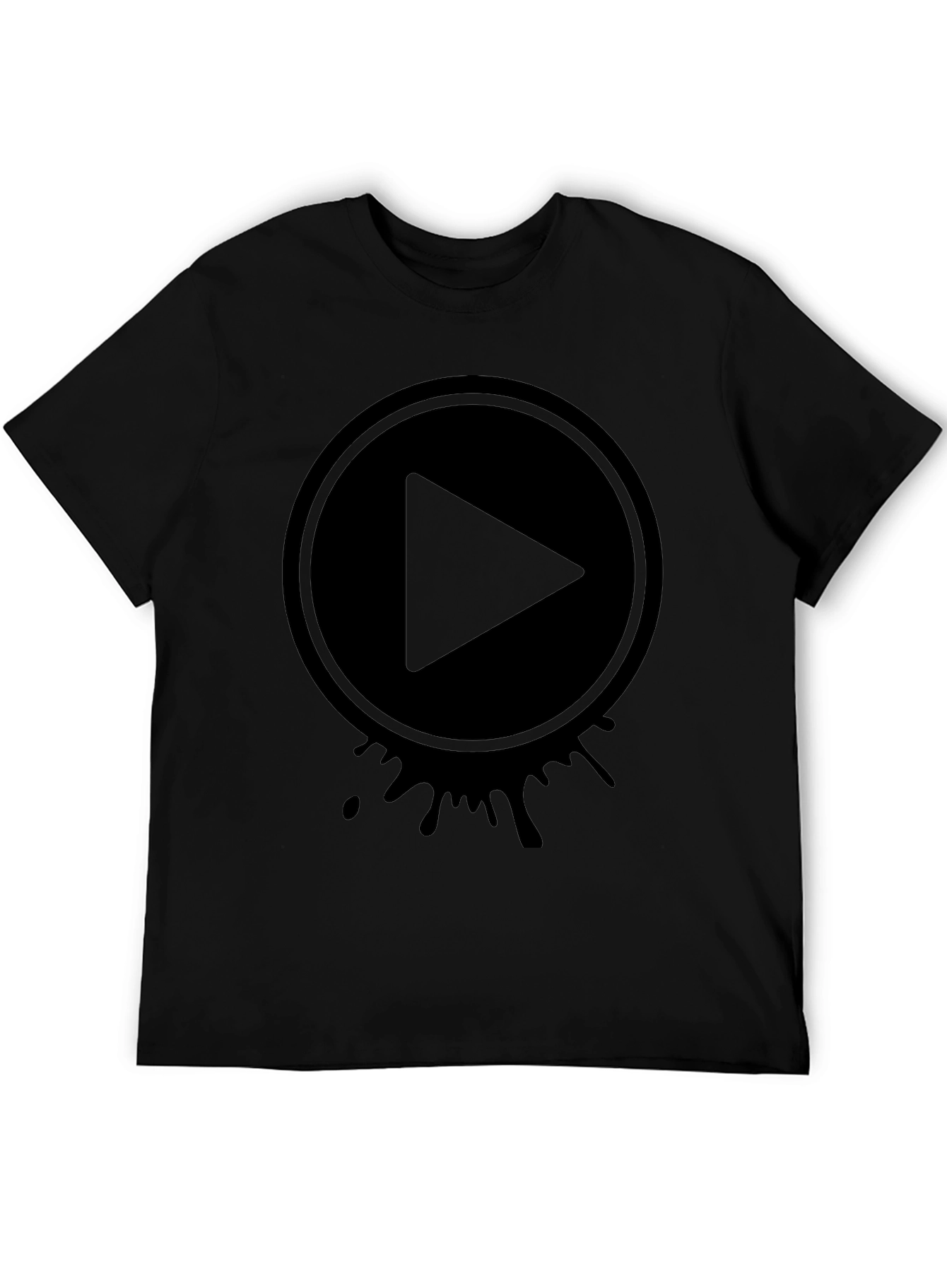 Play Button Graphic Tee - Modern Casual Style