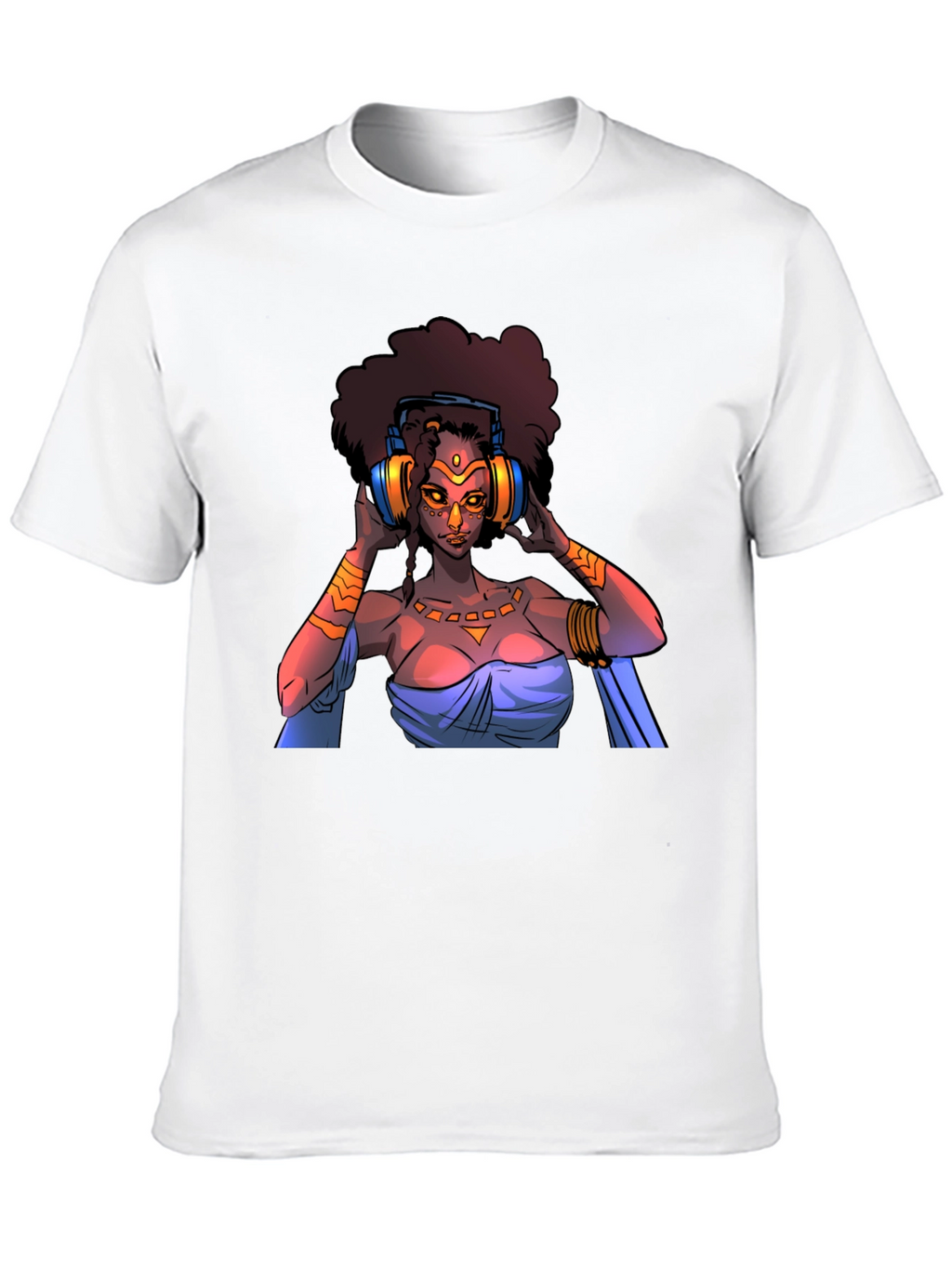 Afro Goddess Headphones Graphic Tee