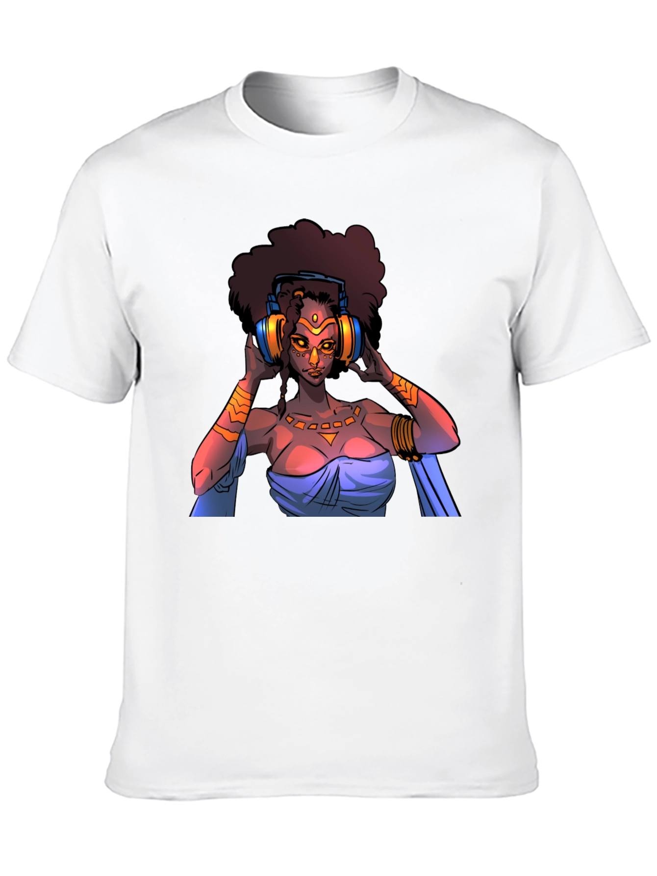 Afro Goddess Headphones Graphic Tee