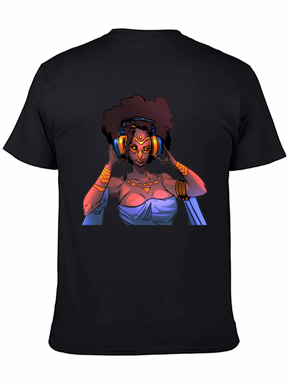 Afro Goddess Headphones Graphic Tee