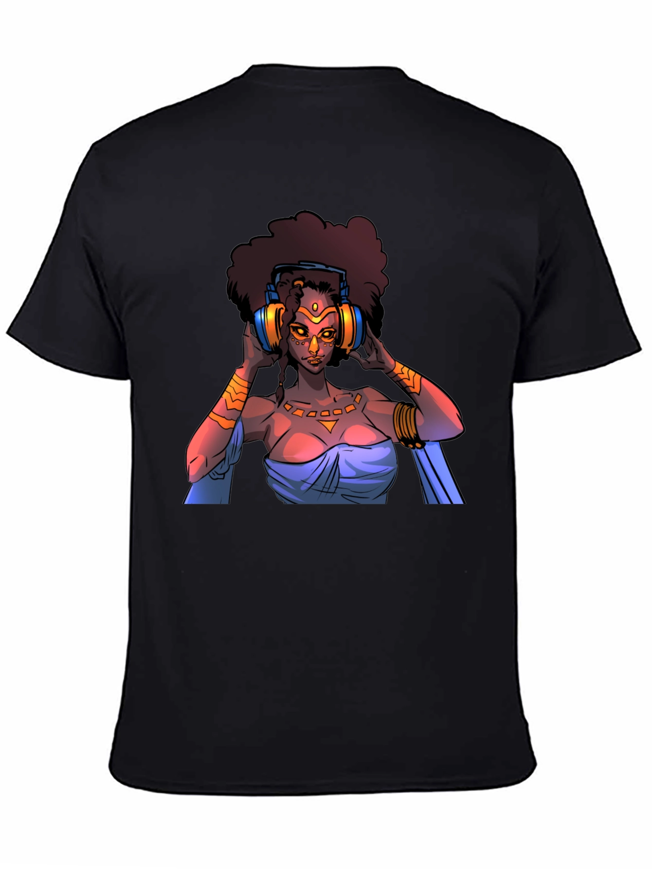 Afro Goddess Headphones Graphic Tee