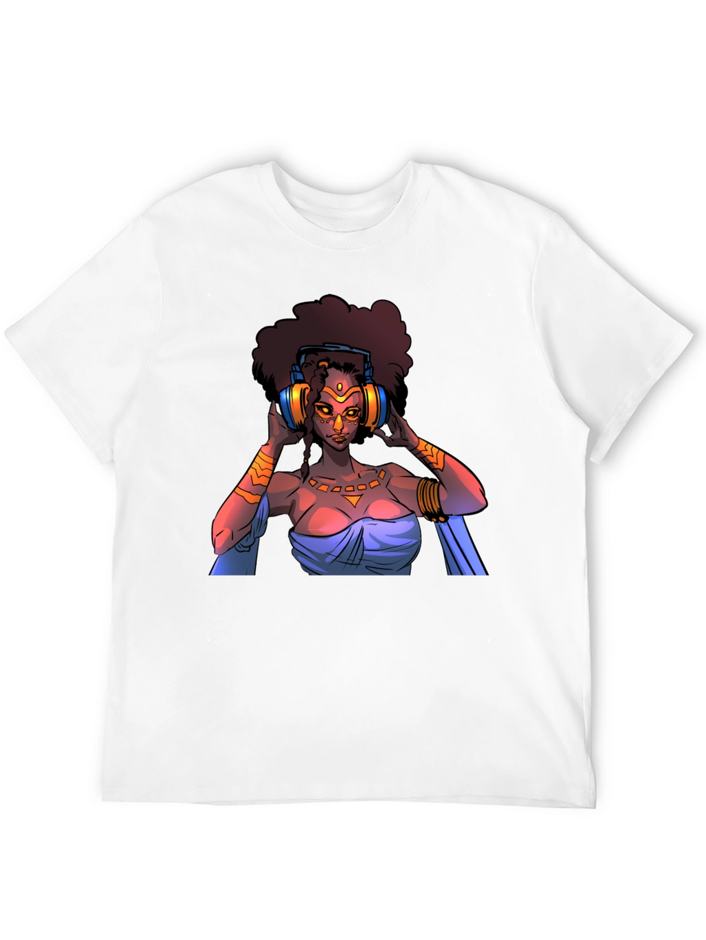 Afro Goddess Headphones Graphic Tee
