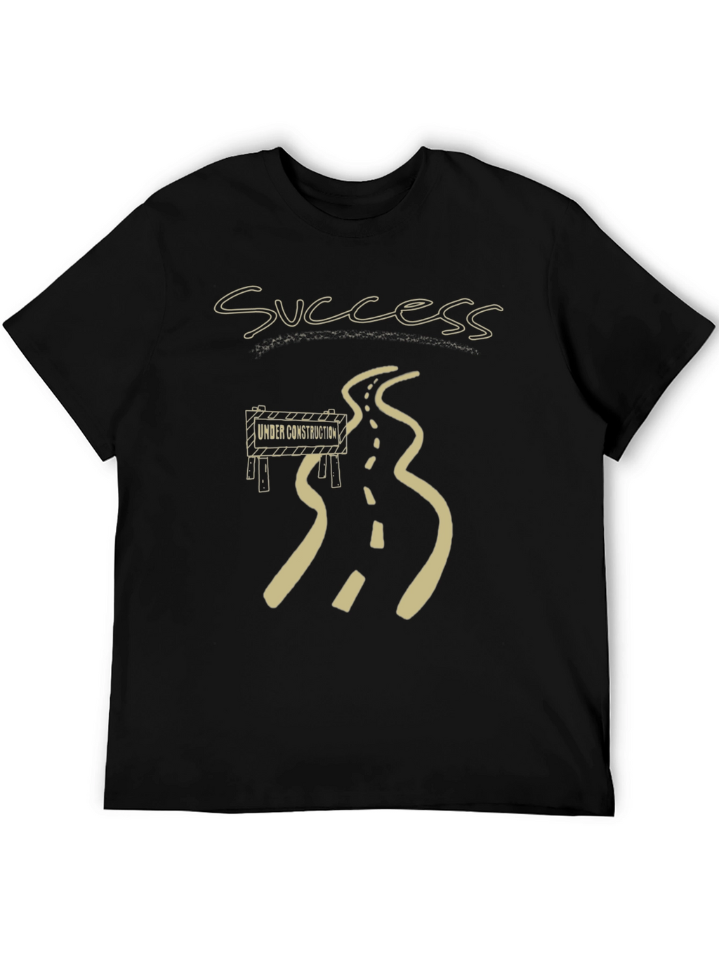 Success Under Construction Black Graphic T-Shirt
