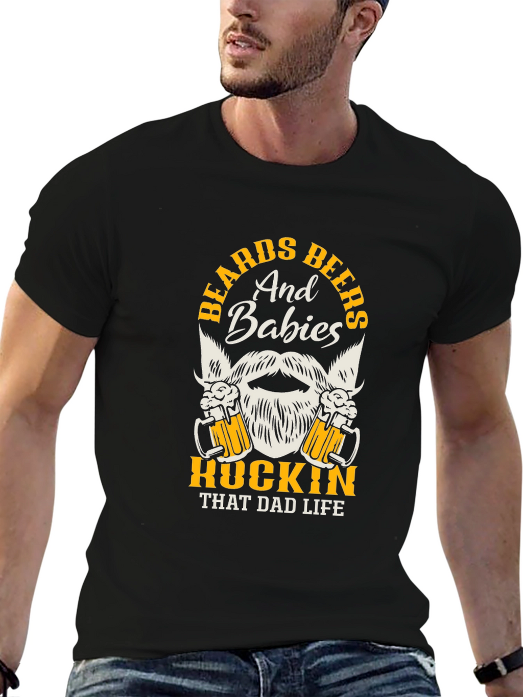 Beards Beers Babies Dad Life Graphic Tee