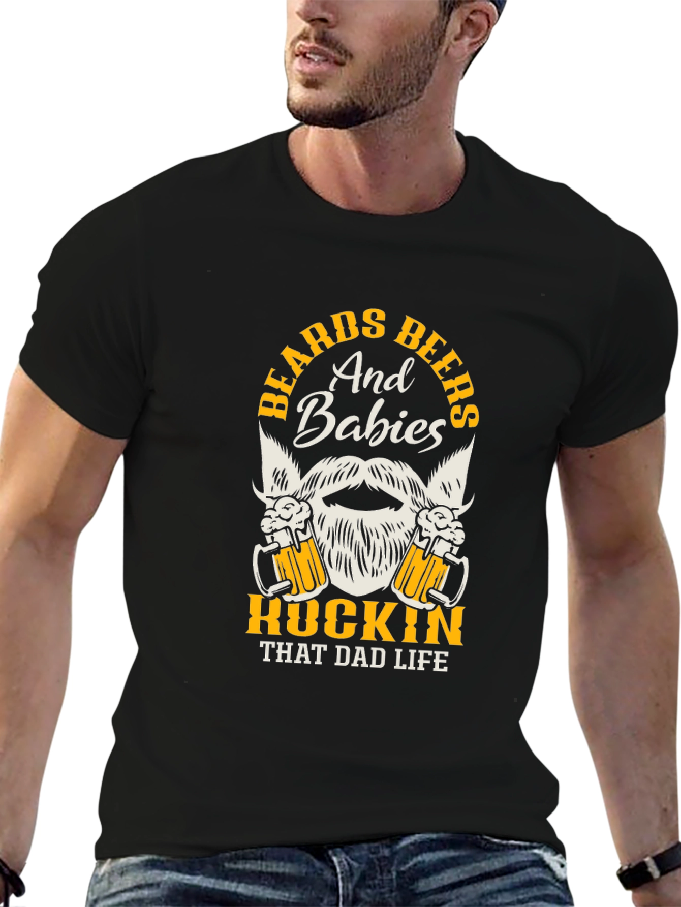 Beards Beers Babies Dad Life Graphic Tee