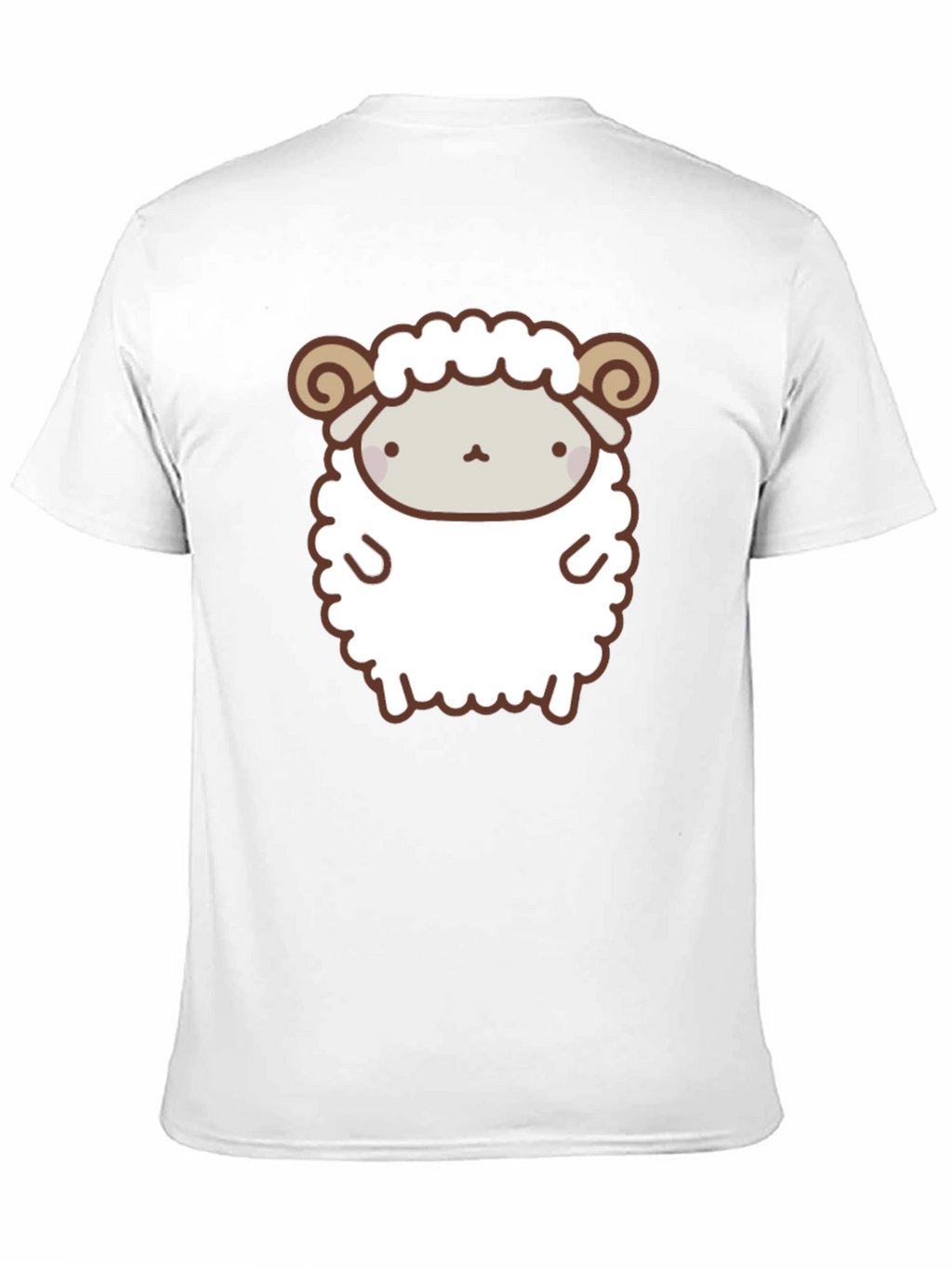 Cute Sheep Graphic Tee - Black Cotton T-Shirt