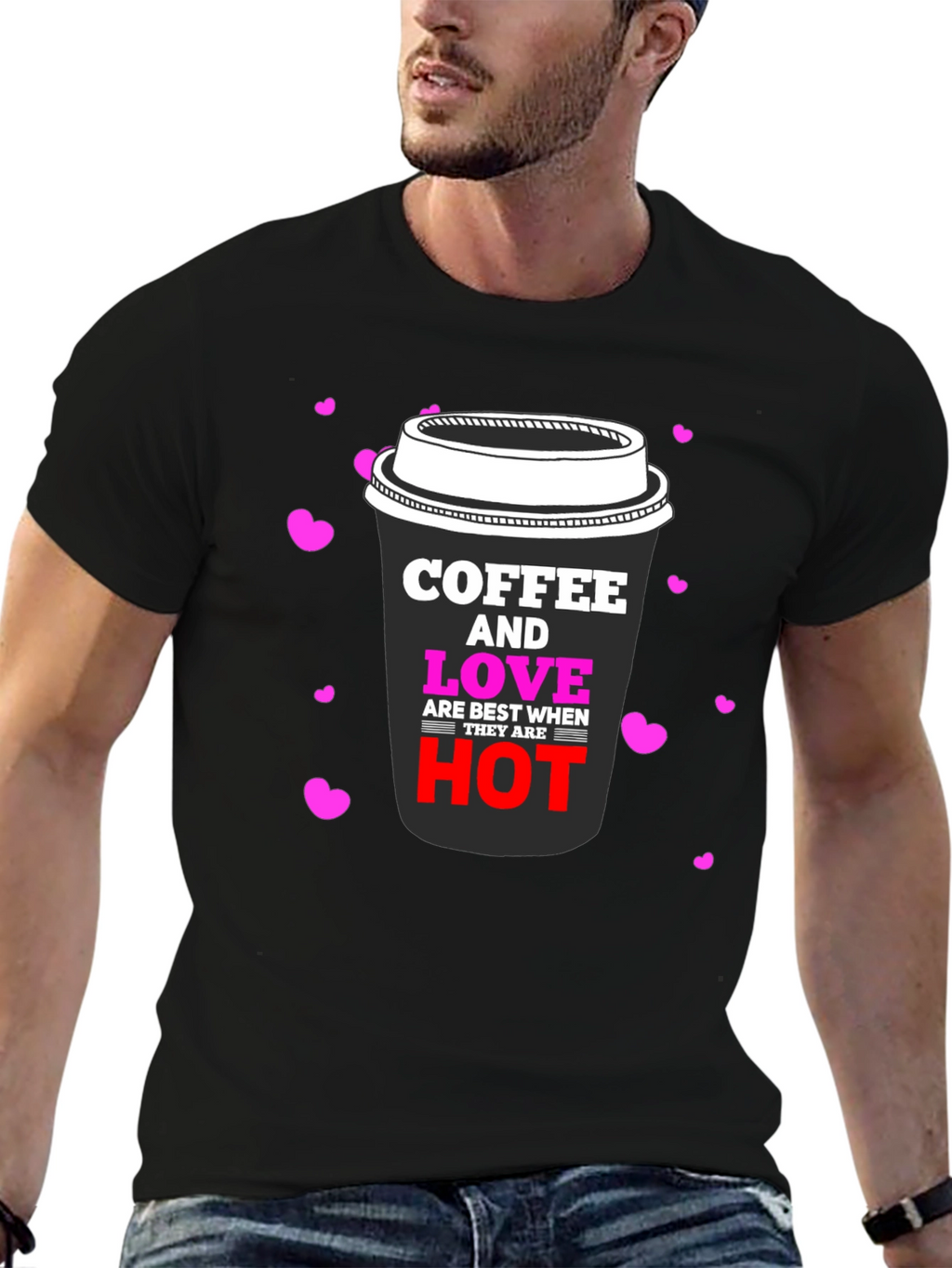 Coffee & Love Black Graphic Tee