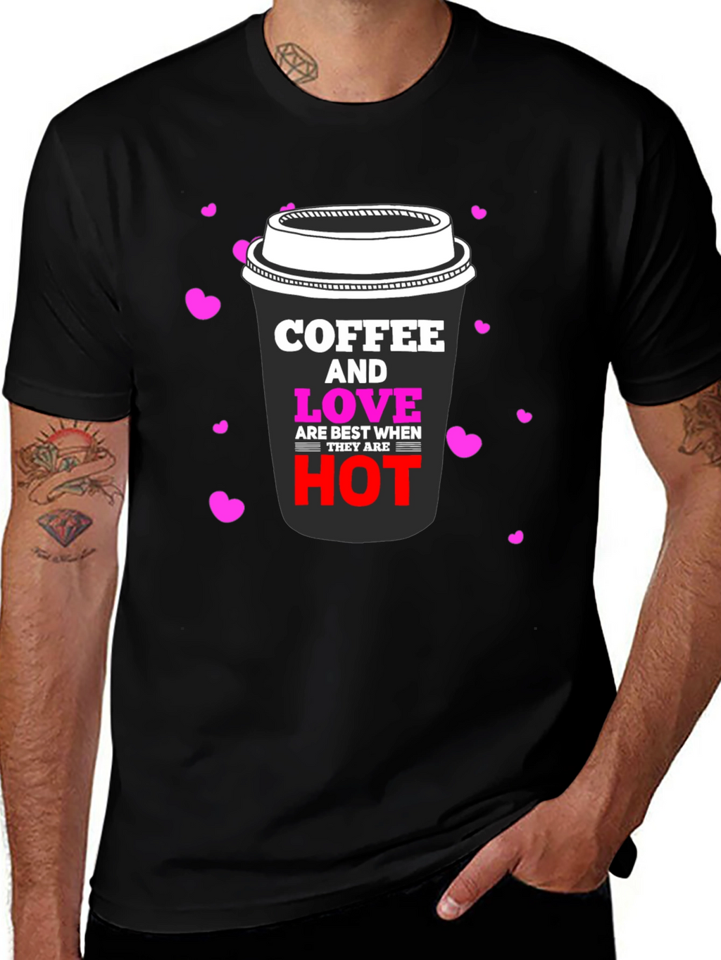 Coffee & Love Black Graphic Tee