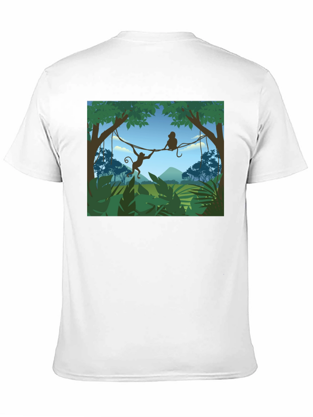 Jungle Monkey Graphic T-Shirt - Black