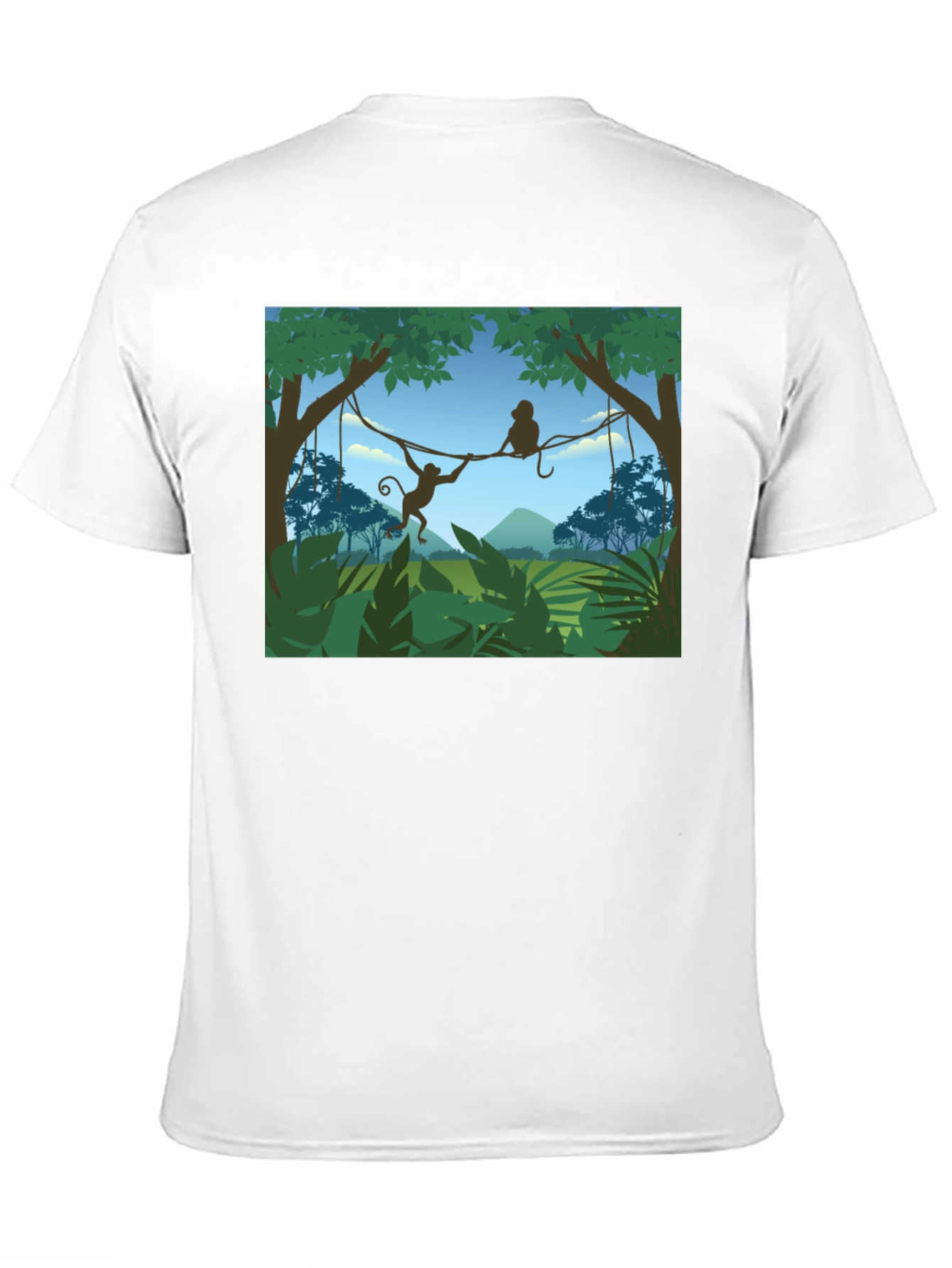 Jungle Monkey Graphic T-Shirt - Black
