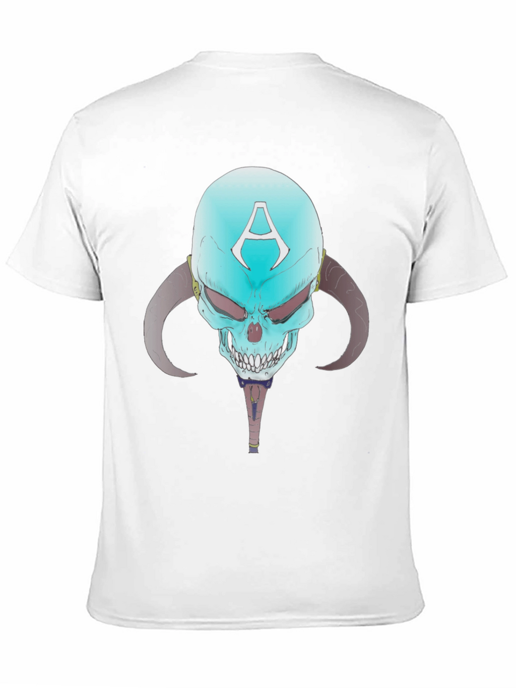 Skull with Horns Graphic Tee - Edgy Design