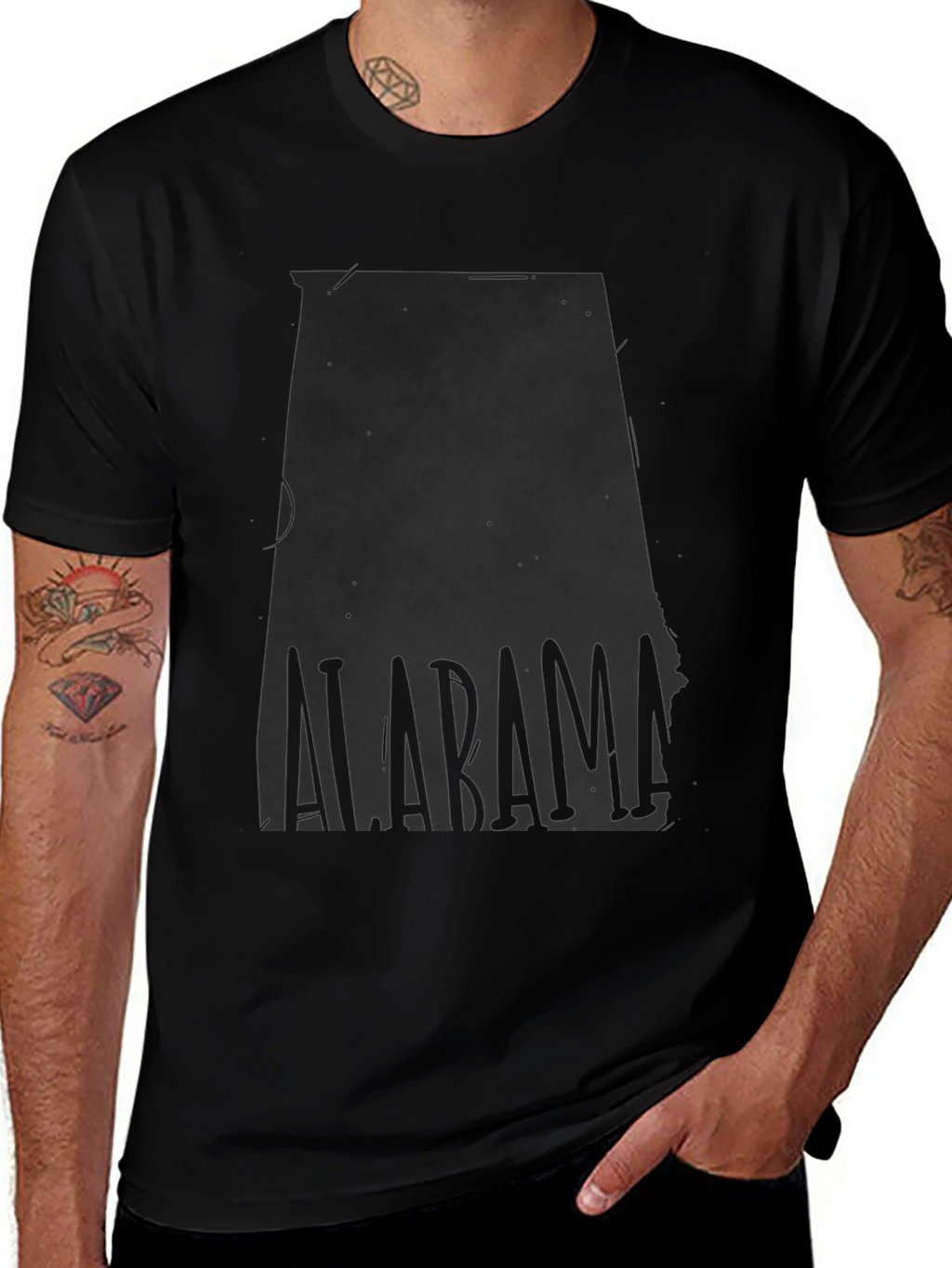 Alabama State Outline Graphic Tee - Unisex
