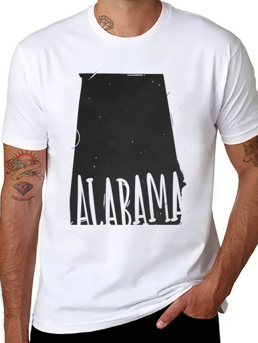 Alabama State Outline Graphic Tee - Unisex