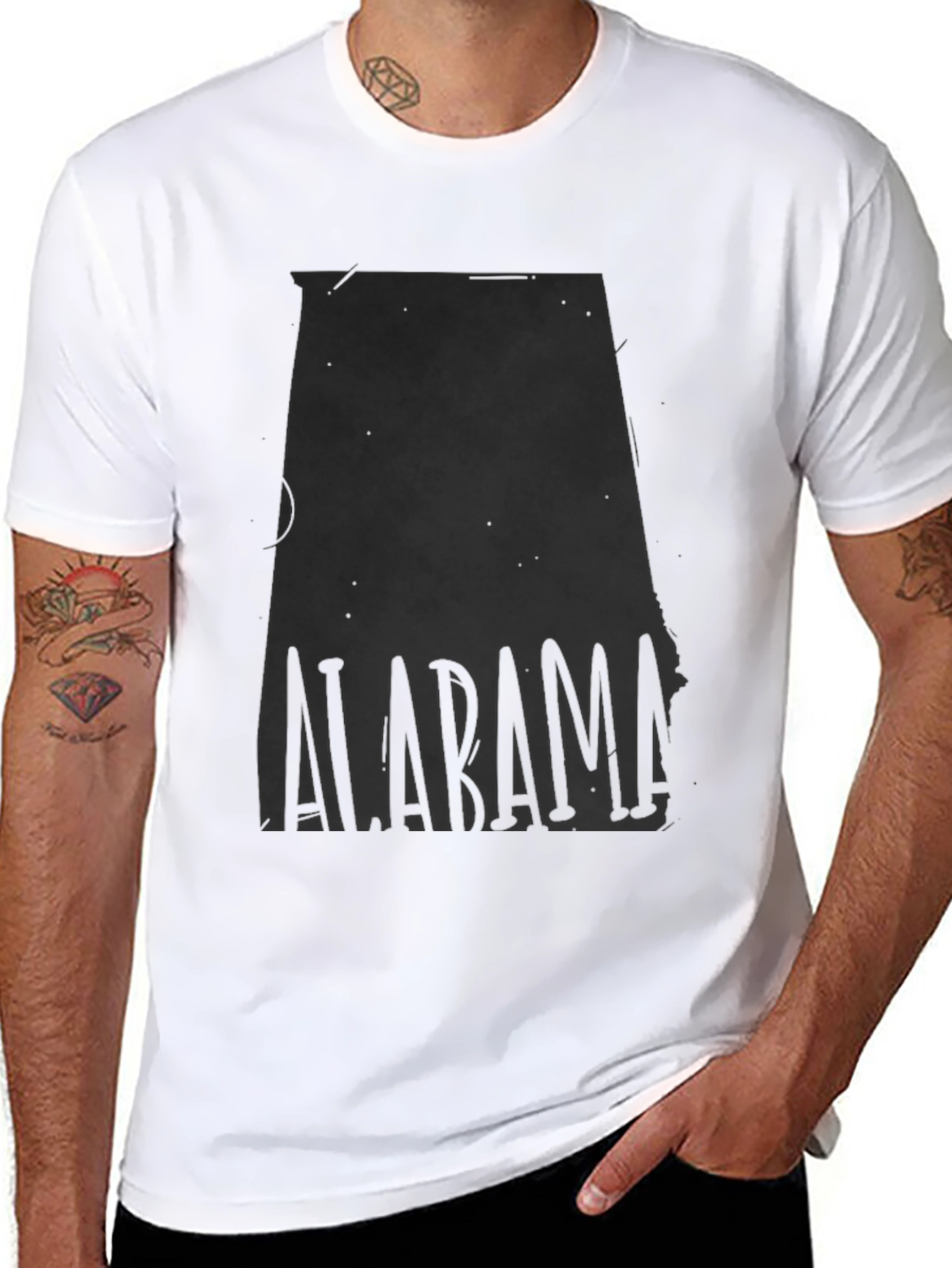 Alabama State Outline Graphic Tee - Unisex