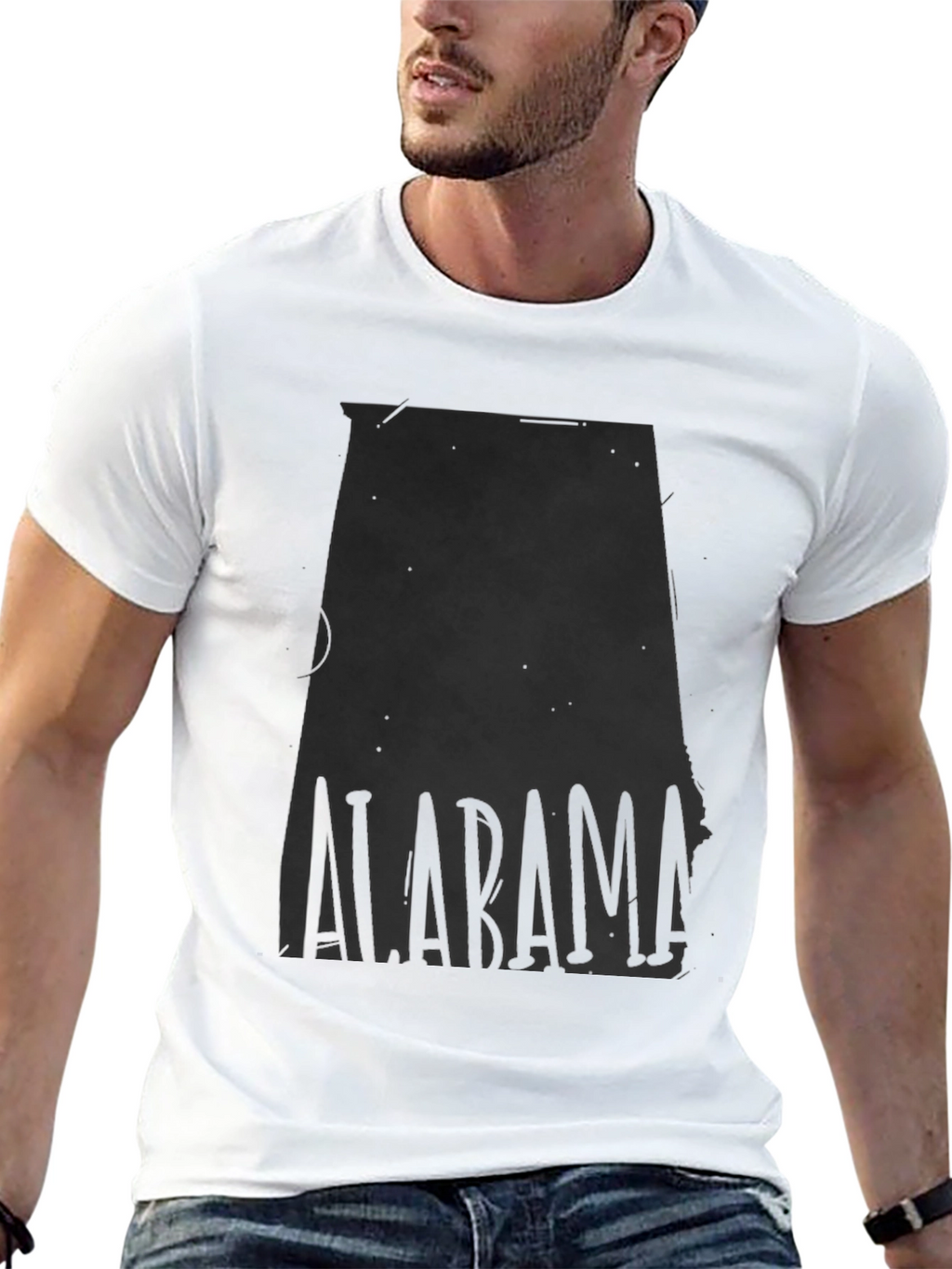 Alabama State Outline Graphic Tee - Unisex
