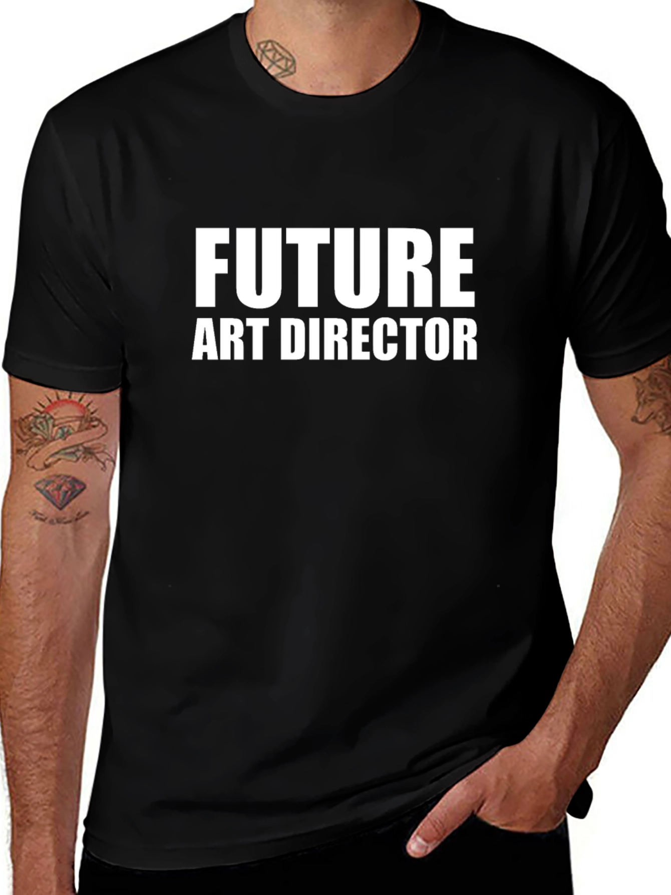 Future Art Director T-Shirt - Black Crew Neck Tee