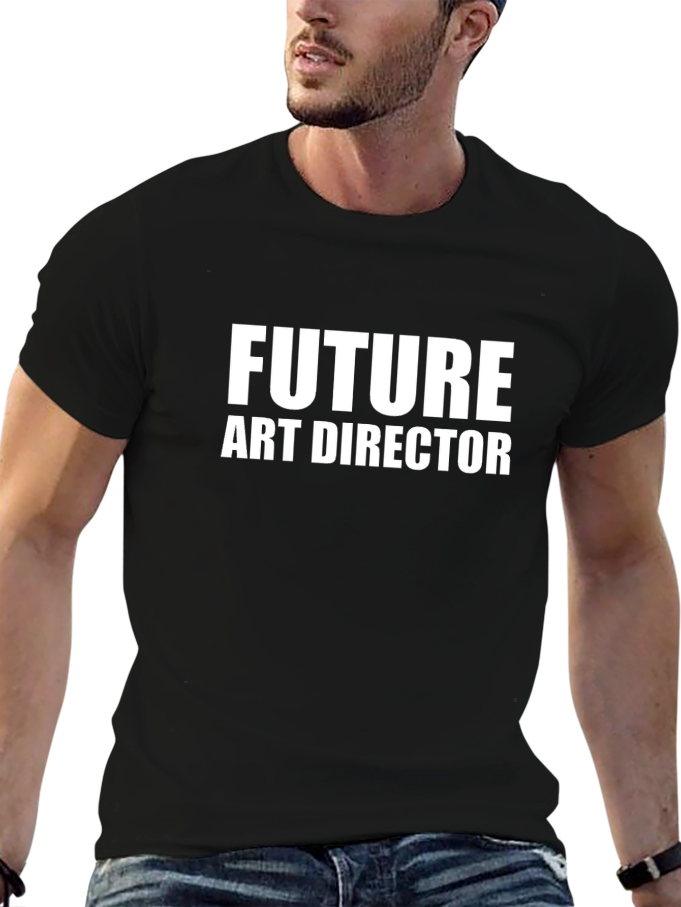 Future Art Director T-Shirt - Black Crew Neck Tee